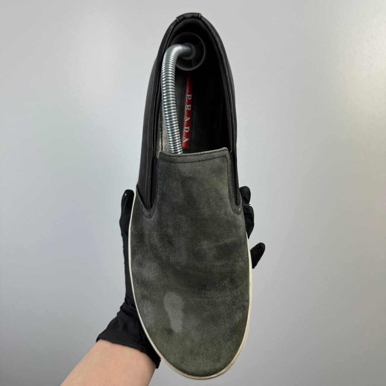 Prada Prada Suede Slip-On Sneakers Green Black Luxury Size 10 Size US 10 / EU 43 - 3 Thumbnail