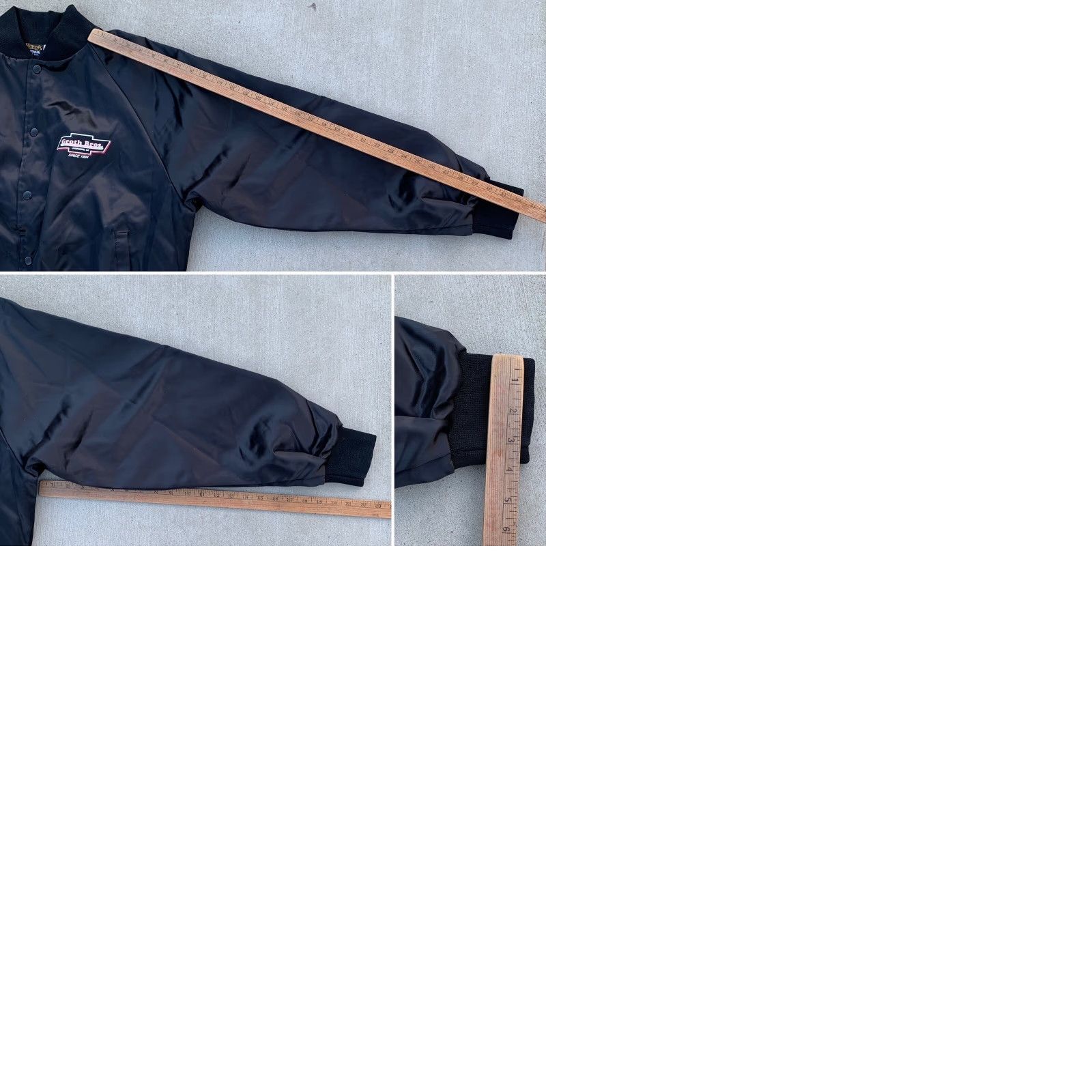 Vintage VINTAGE Nemesis SATIN Bomber Jacket Men's XL Black Cars Transportation Groth Bros Chevrolet Oldsmobile Livermore CA Since 1934 Satin Jacket Size XL Size US XL / EU 56 / 4 - 12 Thumbnail