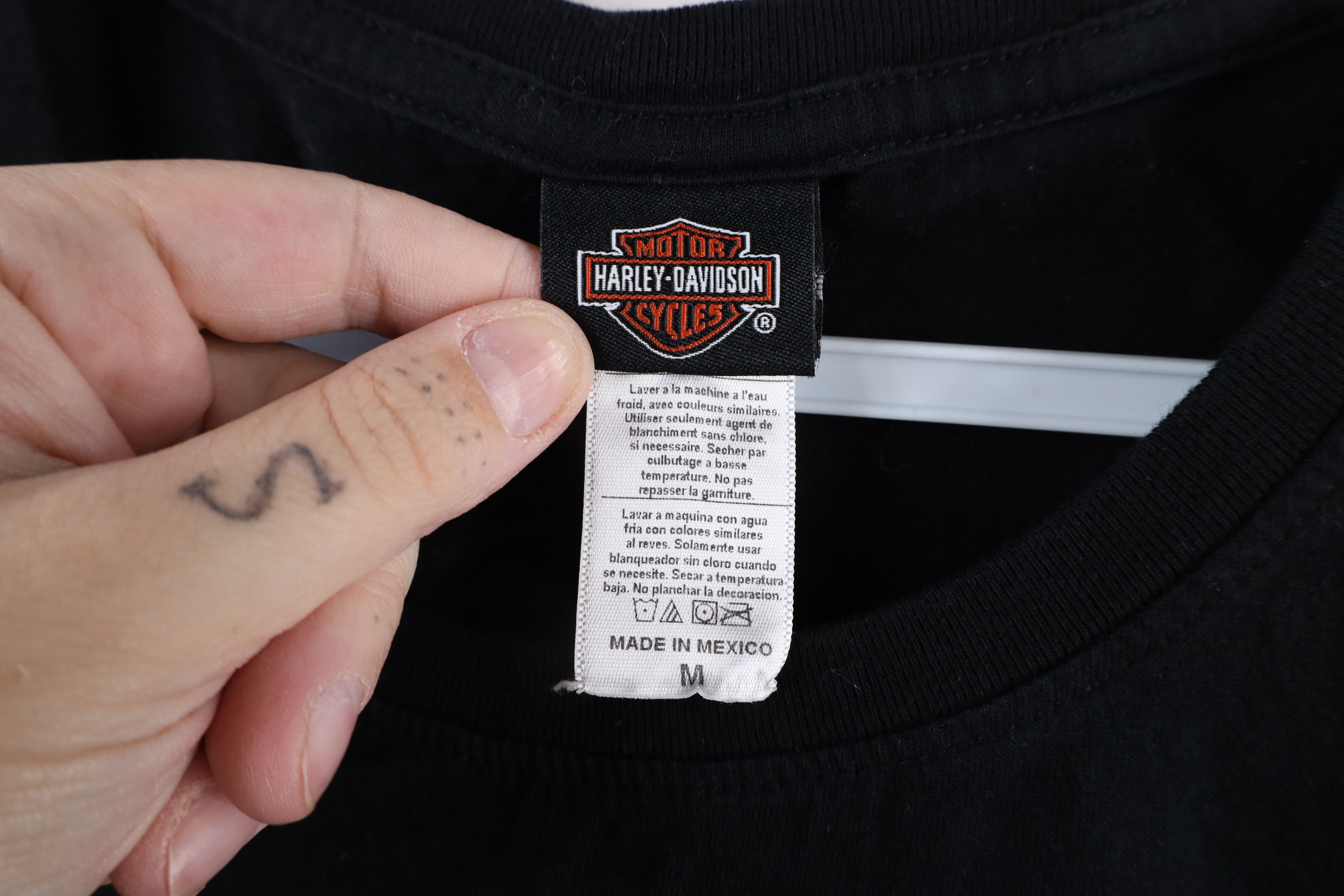 Harley Davidson × Vintage Y2K Harley Davidson Eagle Short Sleeve Pocket T-Shirt Black Size M / US 6-8 / IT 42-44 - 8 Thumbnail