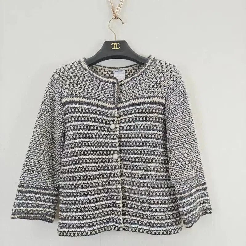 Chanel Chanel Multicolor Cotton Blend Cardigan . Size M / US 6-8 / IT 42-44 - 1 Thumbnail