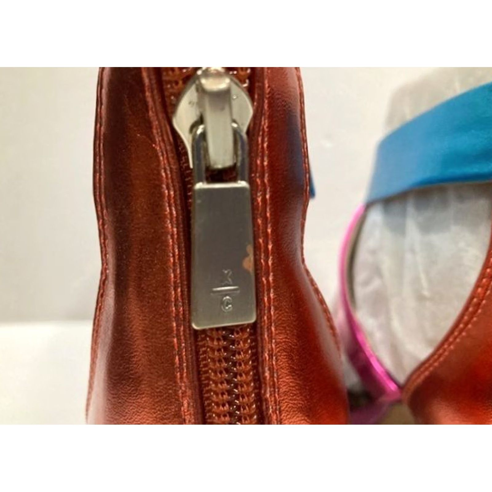 Kenneth Cole Kenneth Cole Women's Heels Brooke Cross Sandal KL23BRO02 Metallic Red Sandal Criss Cross Back Zip Strappy Heel Womens US 6 EU 36 UK 4 Size US 4 / IT 34 - 7 Thumbnail