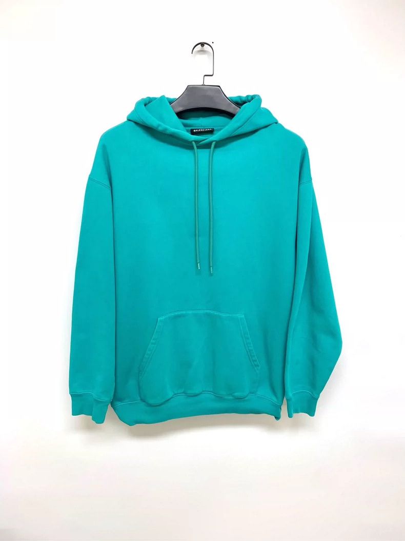 Balenciaga Balenciaga Turquoise Logo Hoodie Size S-dmc Size US S / EU 44-46 / 1 - 1 Thumbnail