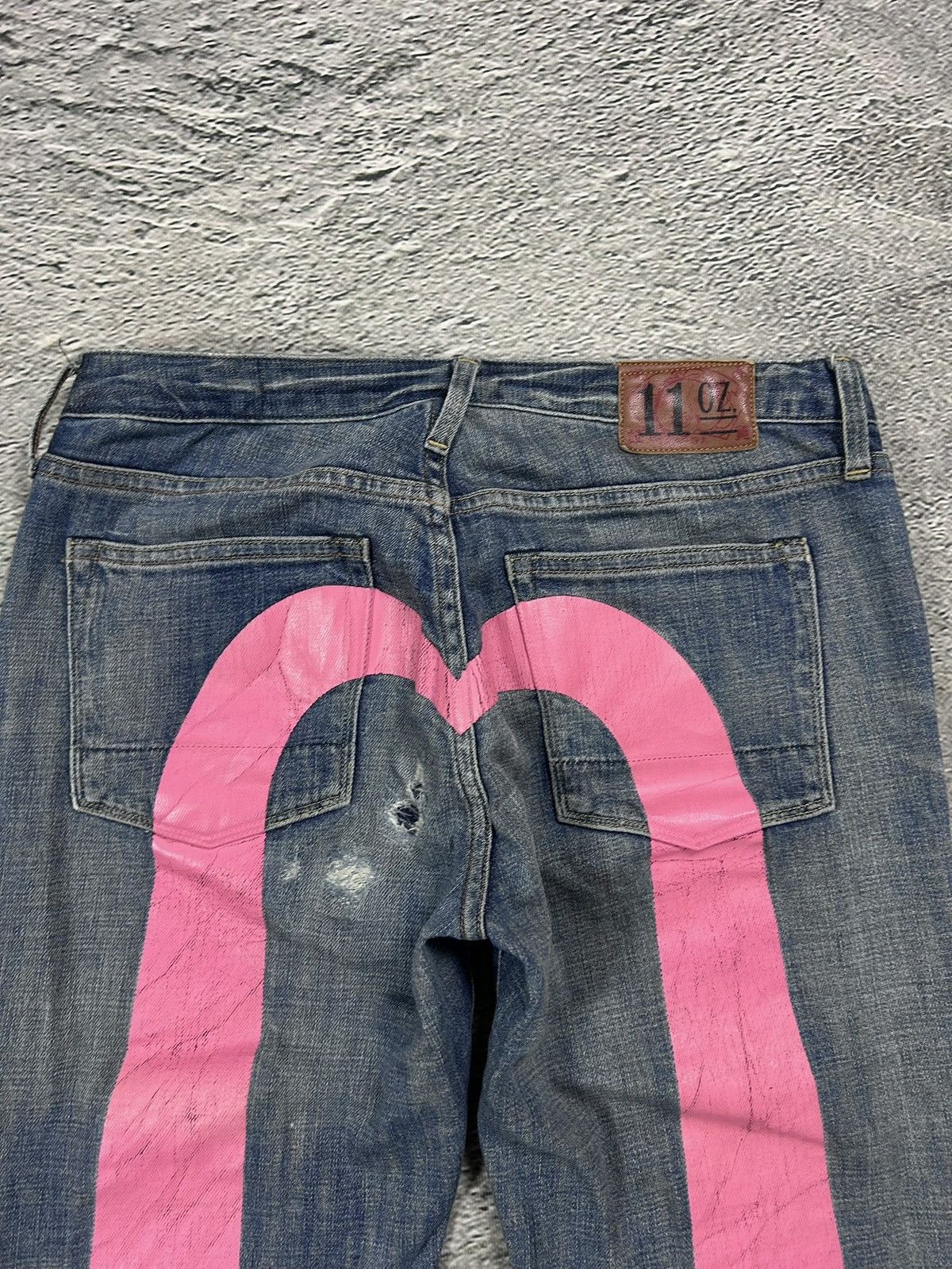Evisu Evisu jorts daicock big logo vintage pink jeans shorts Size 28" / US 6 / IT 42 - 2 Thumbnail
