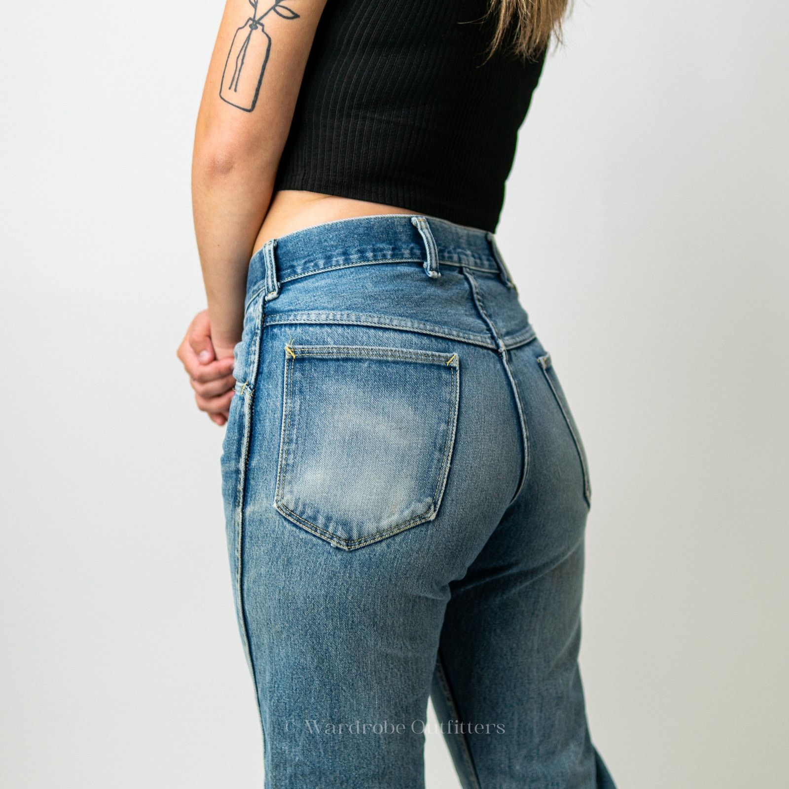 Vintage 70’s Vintage Big Yank Rockabilly Western Bootcut Denim Jeans Size US 30 / EU 46 - 10 Thumbnail
