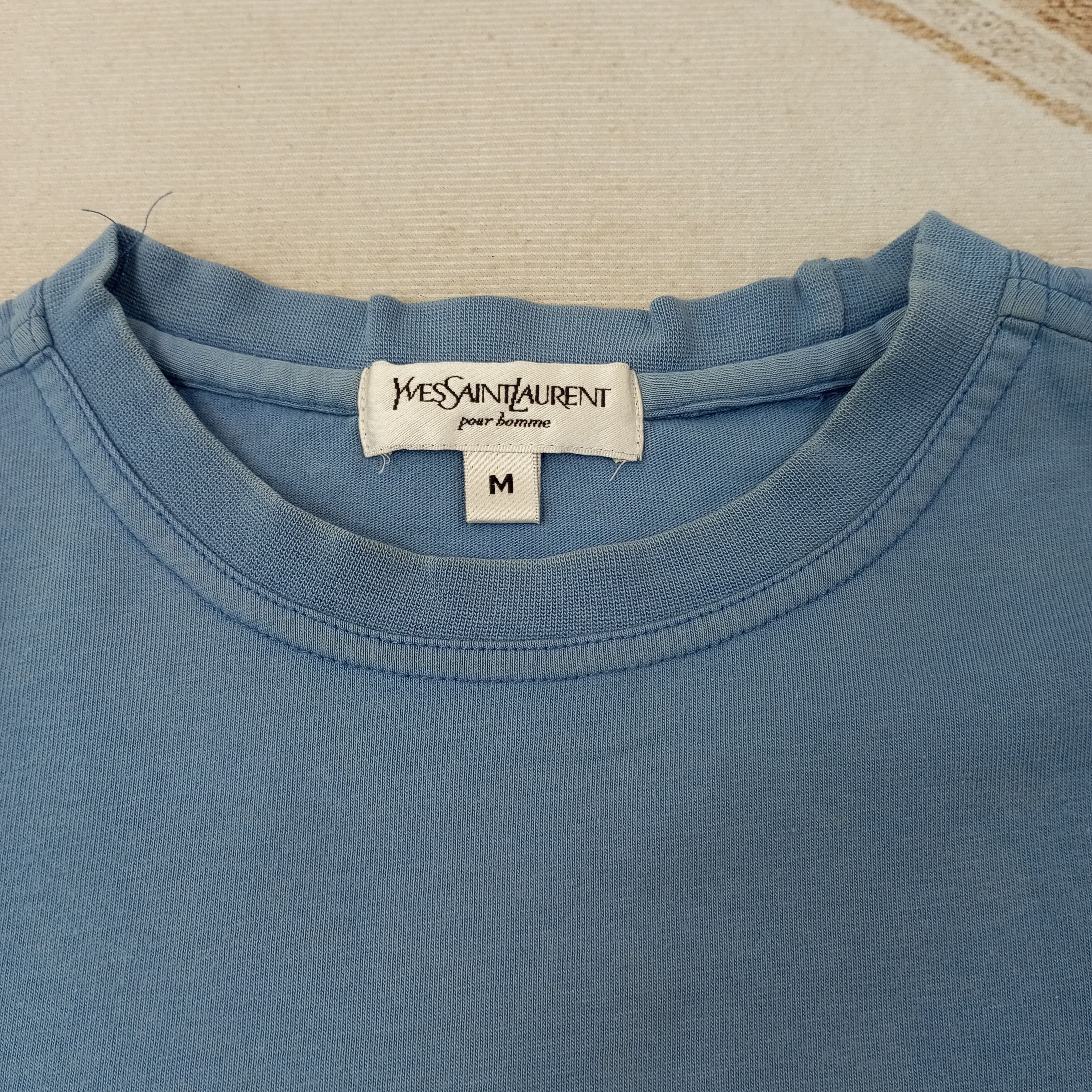 Yves Saint Laurent Yves Saint Laurent YSL Logo Design Tshirt c239n36 Size US L / EU 52-54 / 3 - 3 Thumbnail