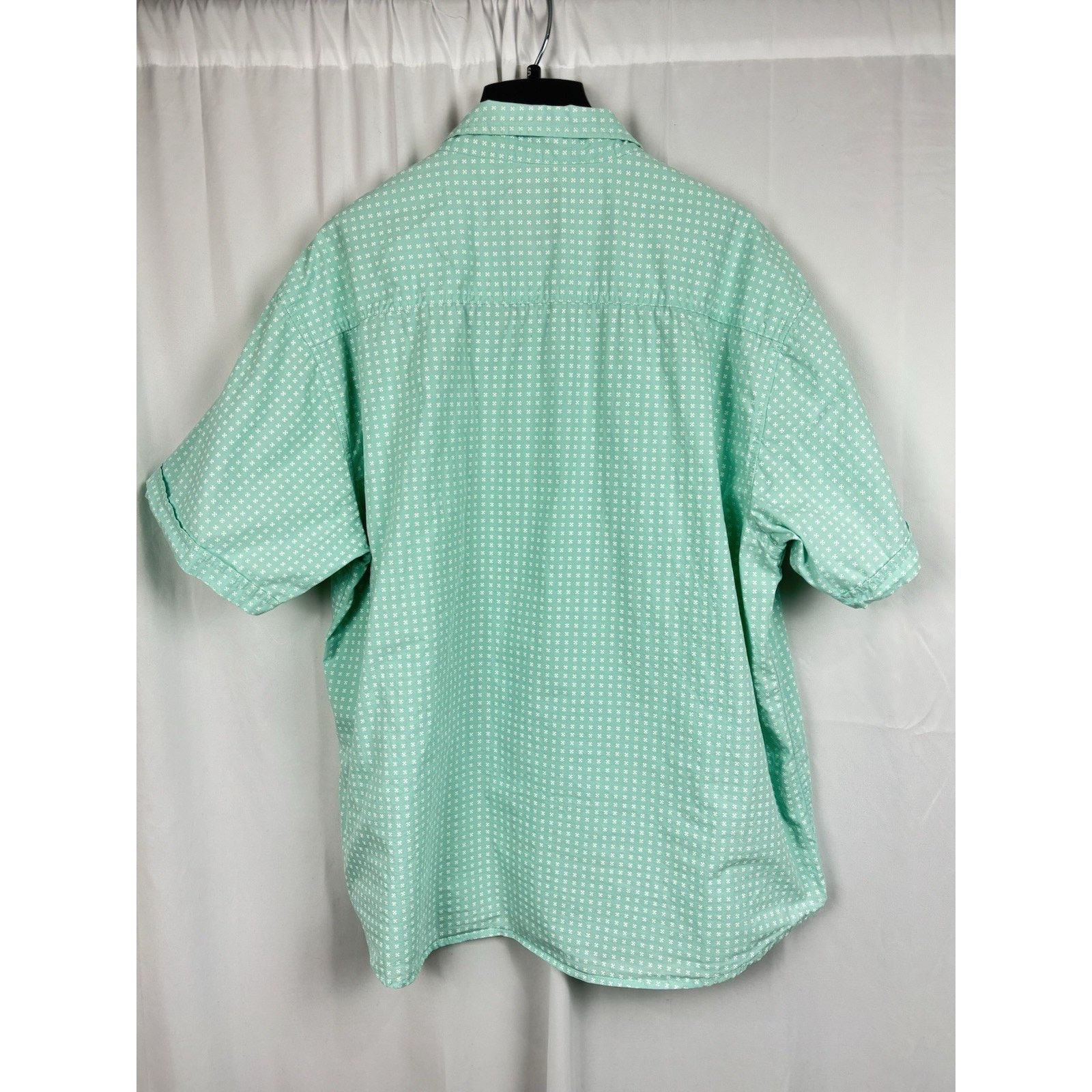 Other Men's Six Lincoln New York Blue Green 3X SS Button Shirt Size US XXL / EU 58 / 5 - 5 Thumbnail