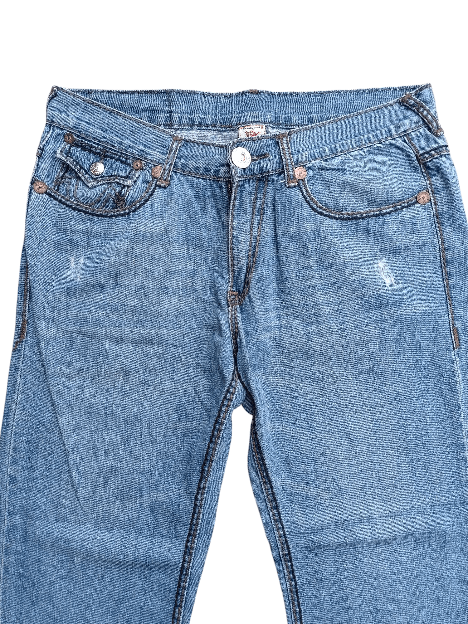 True Religion True Religion Joey Super T Distressed Baggy Denim TR020 Size US 36 / EU 52 - 3 Thumbnail