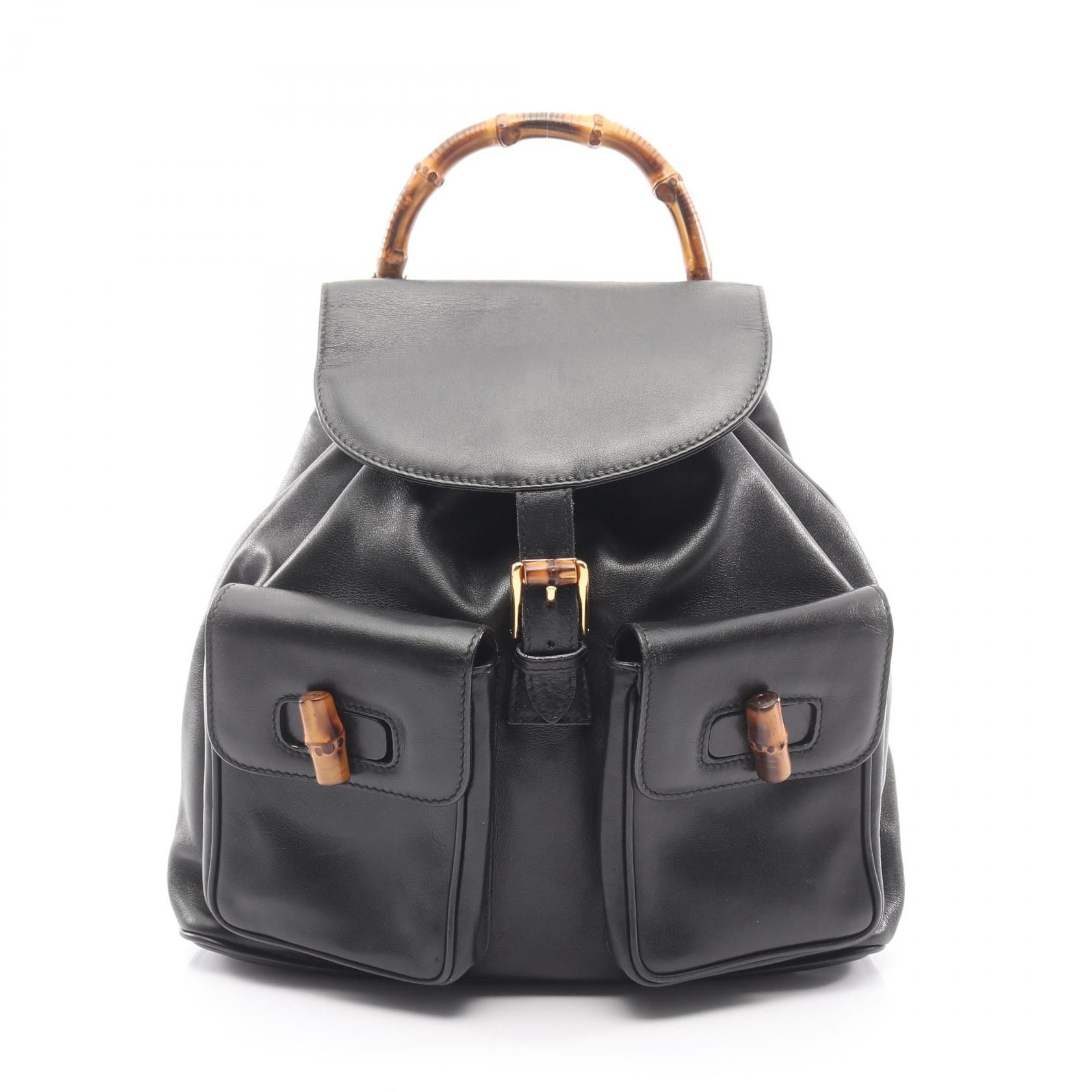 Gucci Gucci Gucci Bamboo Leather Backpack Leather Backpack 00319980016 DUTY FREE for USA Size ONE SIZE - 1 Thumbnail