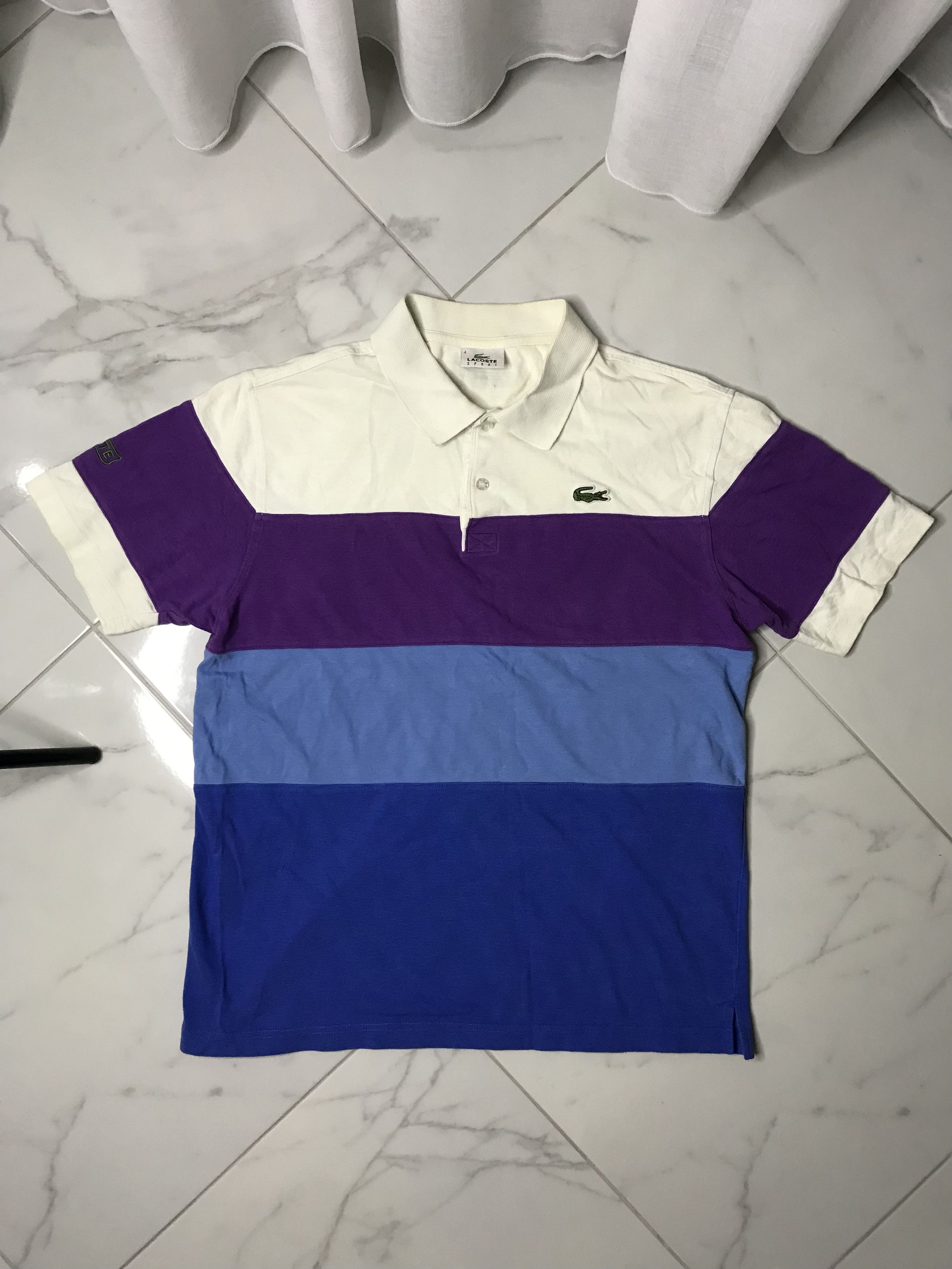 Lacoste × Vintage Lacoste Sport vintage blue polo short sleeve collared shirt Size US M / EU 48-50 / 2 - 1 Thumbnail