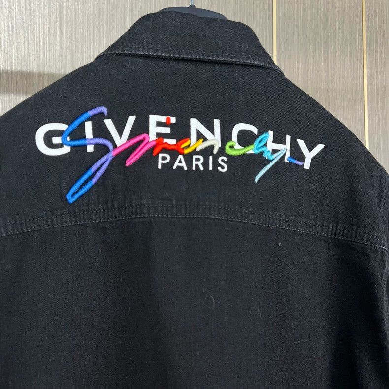 Givenchy Givenchy Rainbow Embroidered Letter Denim Shirt 2506-Nextar Size US XS / EU 42 / 0 - 5 Thumbnail