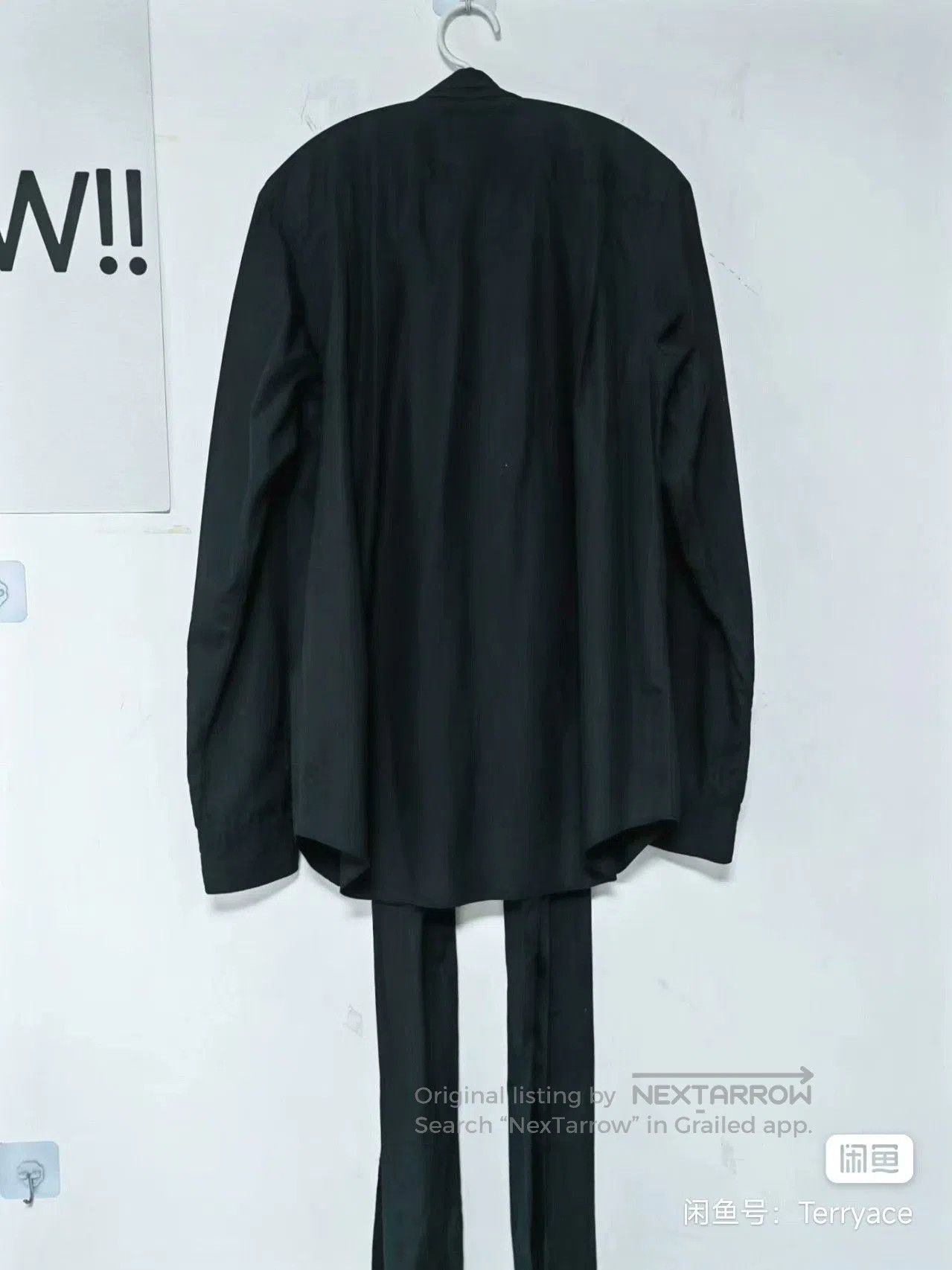 Junya Watanabe Junya Watanabe Black Long Bow Shirt. Size US M / EU 48-50 / 2 - 2 Thumbnail
