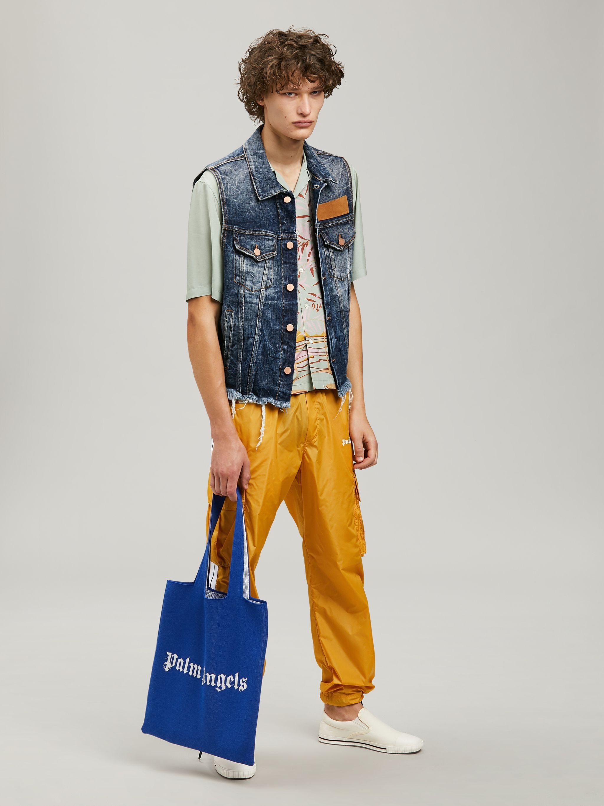 Palm Angels o1y0325 Size : OS / Logo Shoulder Bag in Blue Size ONE SIZE - 3 Thumbnail