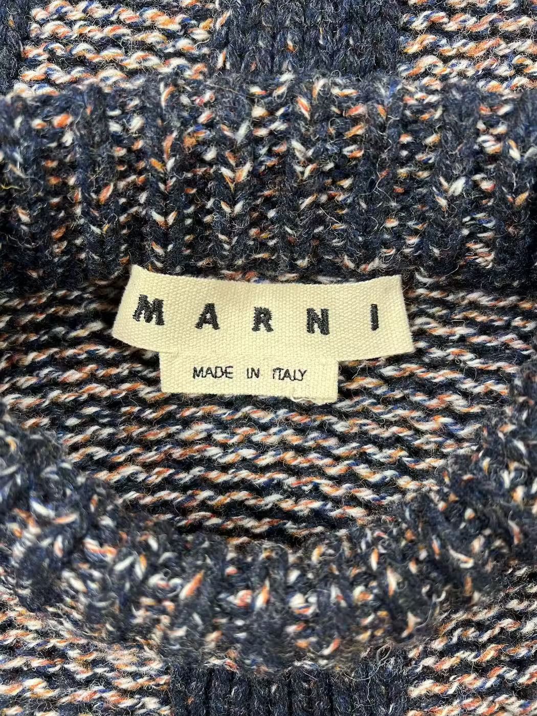 Marni AW19 Checkerboard Knit Wool Sweater Sz 48 Size US M / EU 48-50 / 2 - 5 Thumbnail