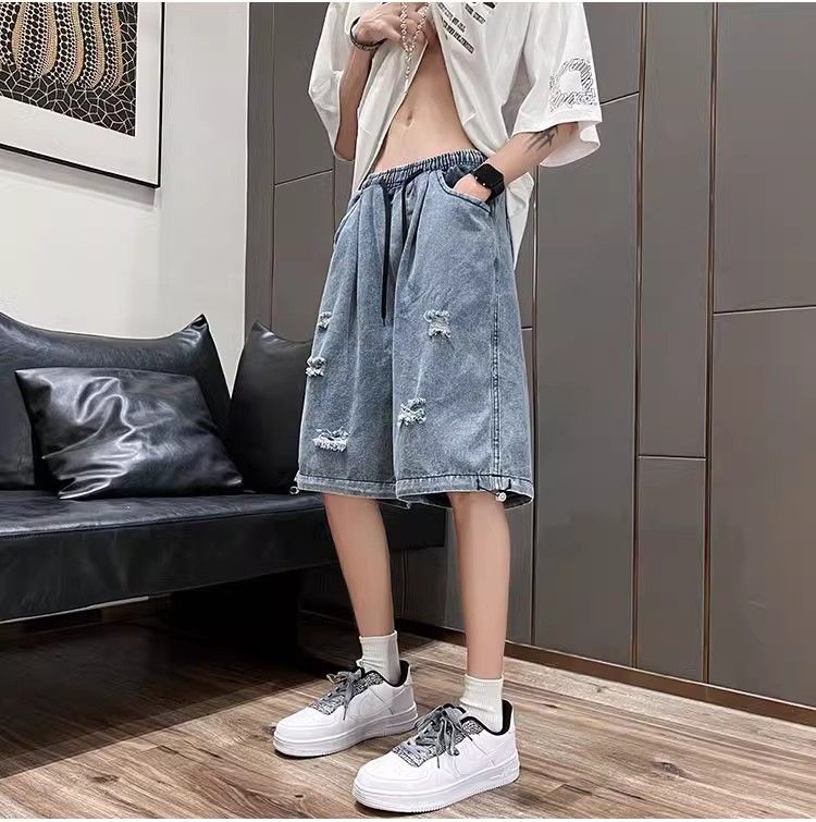Japanese Brand × Jean Straight and loose ripped jeans Size US 32 / EU 48 - 3 Thumbnail
