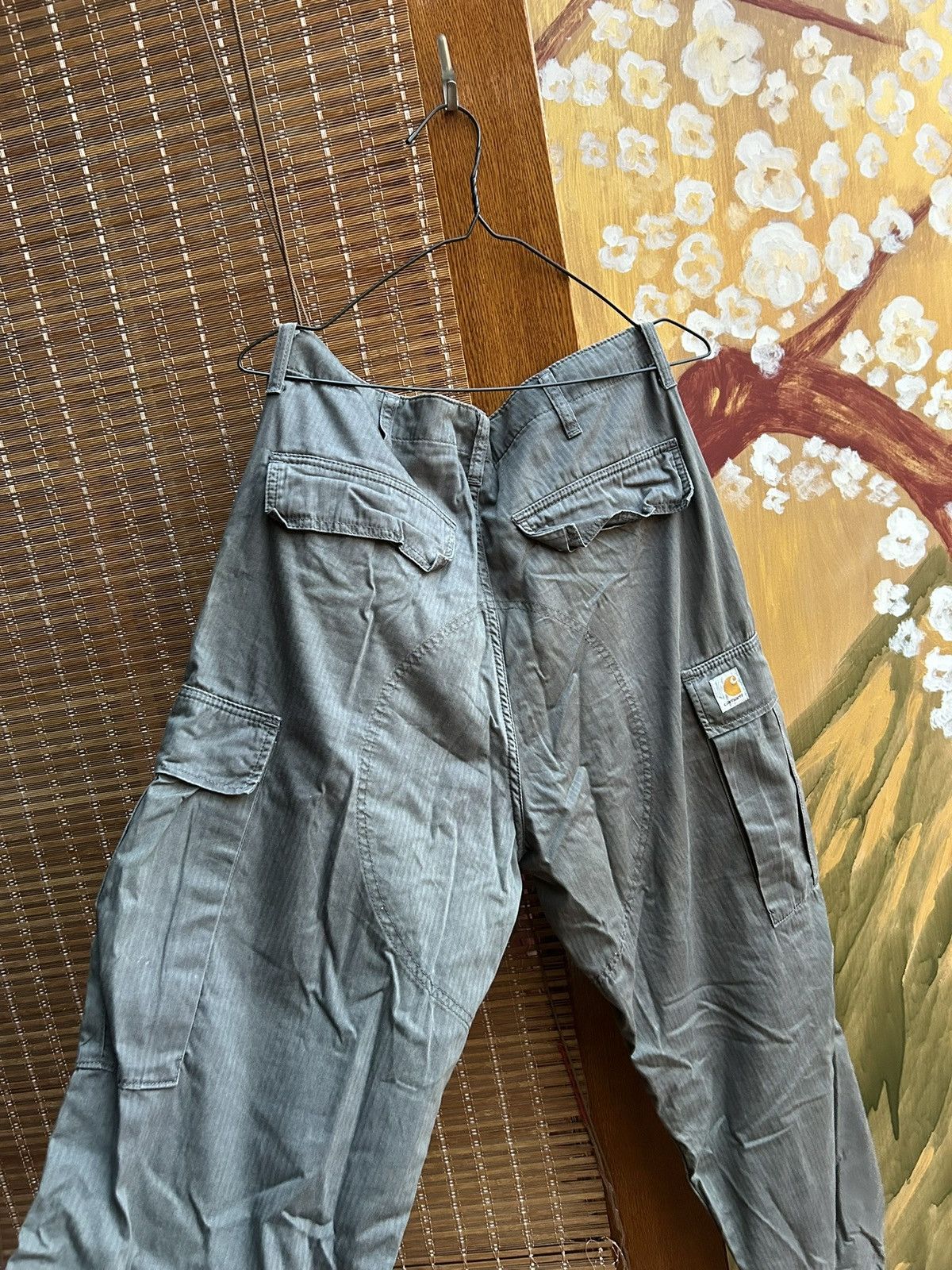Carhartt Vintage Carhartt Cotton Twill Gray Cargo Pants Size 33x32 Size US 33 - 4 Thumbnail