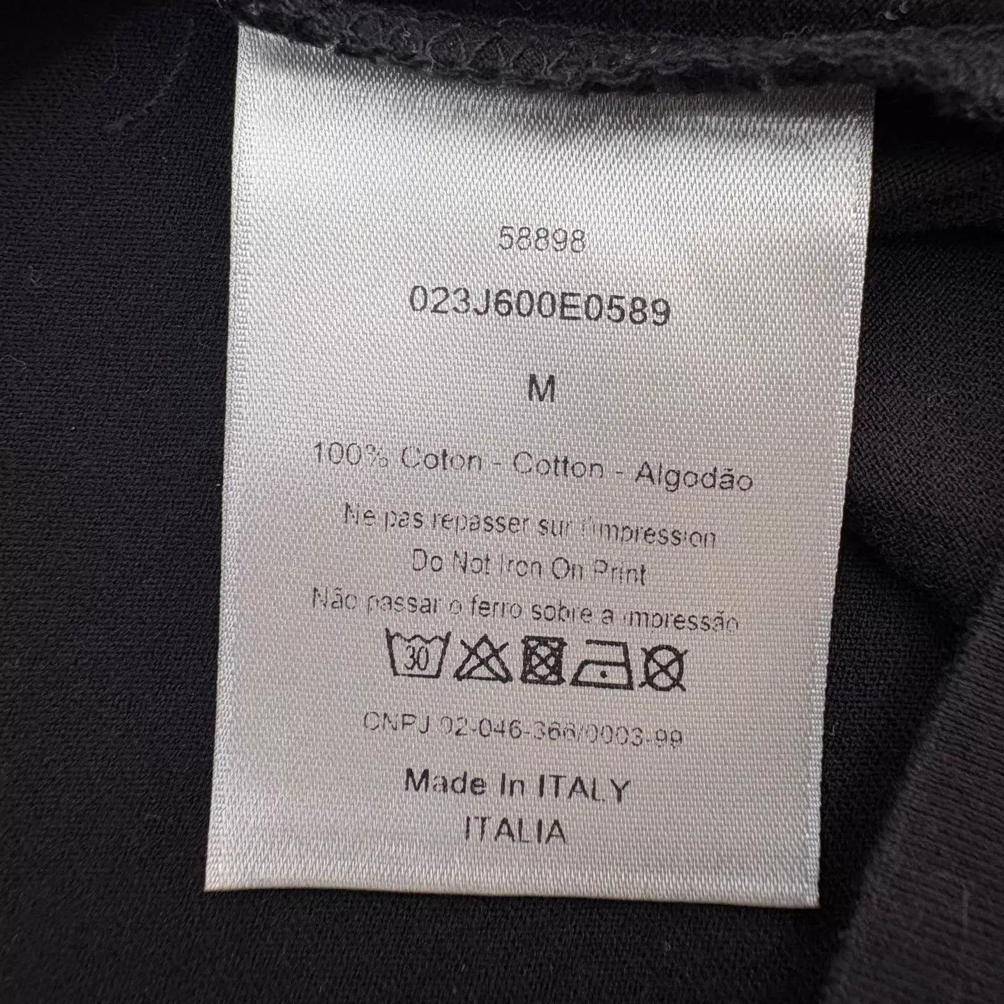 Dior Dior x DA Crystal Crack Logo Black Cotton Tshirt M Size M / US 6-8 / IT 42-44 - 6 Thumbnail
