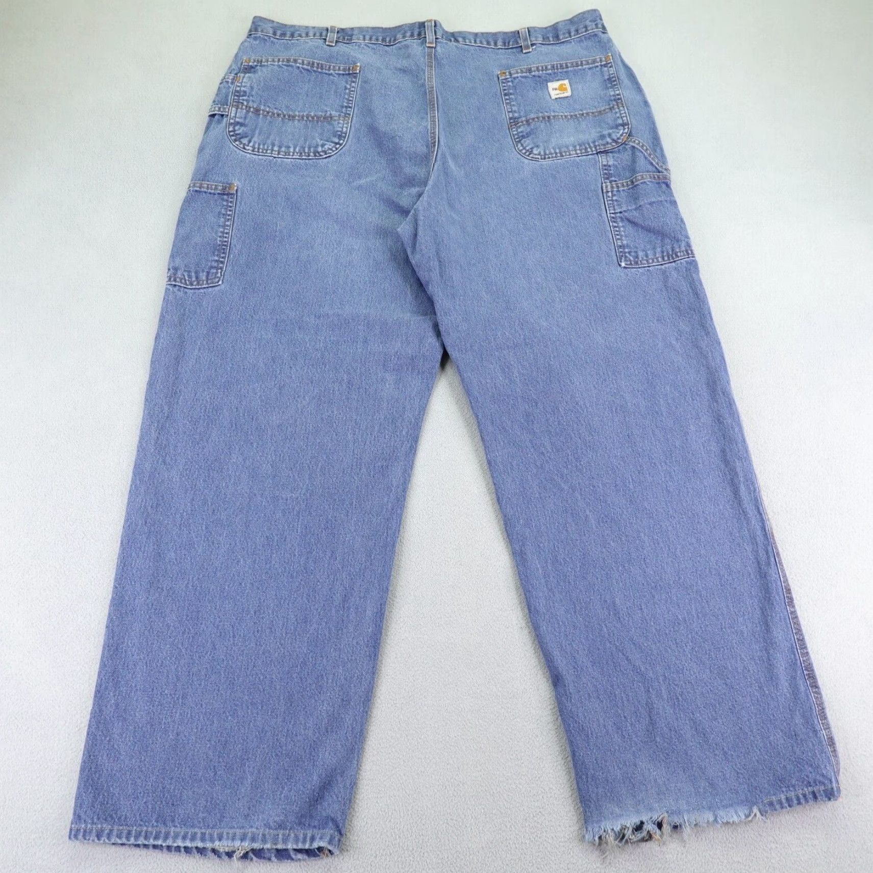 Carhartt VINTAGE Carhartt Jeans Men 44x34 Denim Flame-Resistant Workwear Straight Fit Blue 90s Mens Size US 42 / EU 58 - 4 Thumbnail