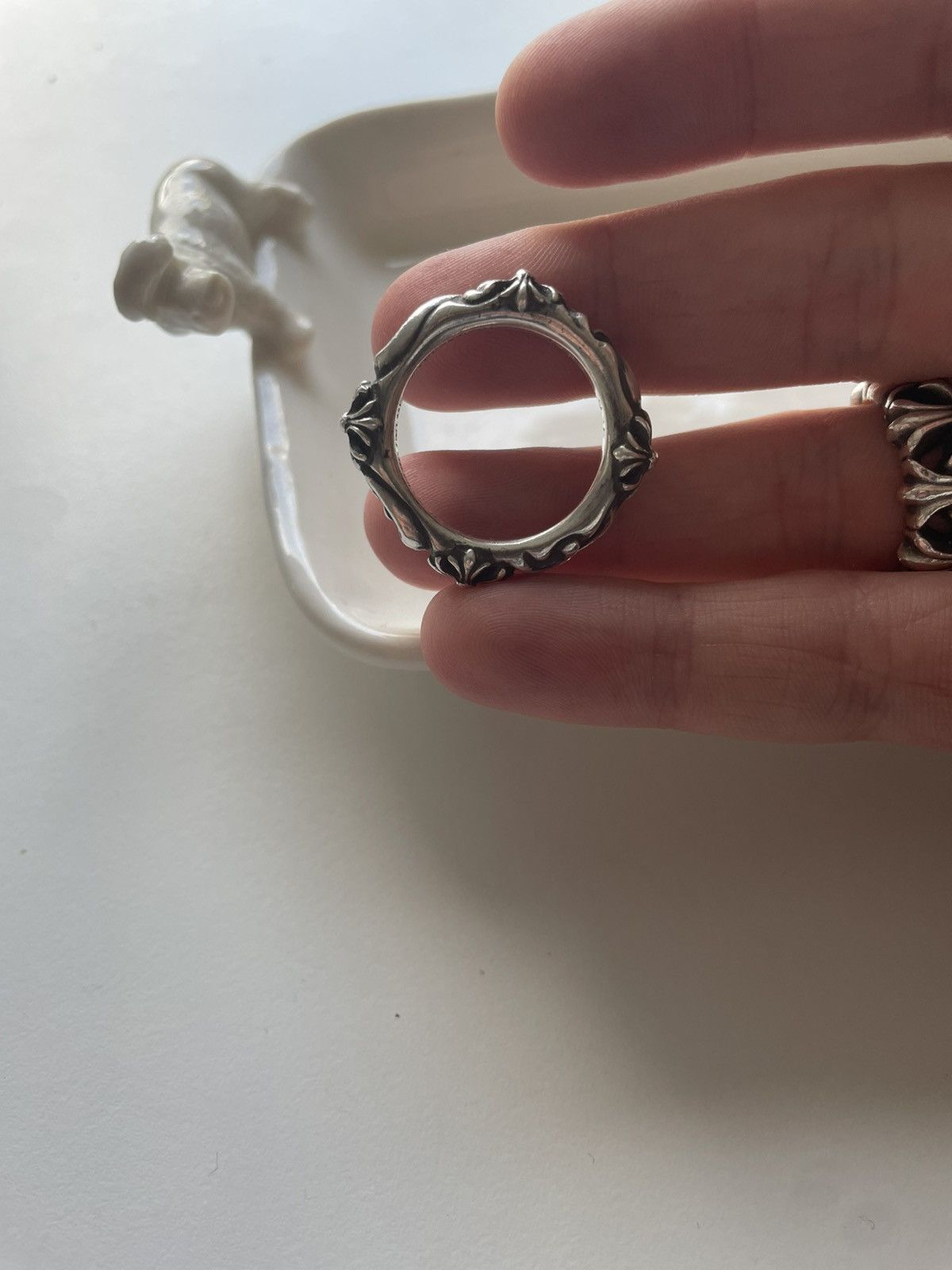 Chrome Hearts Scroll Ring (Size US 3.75)