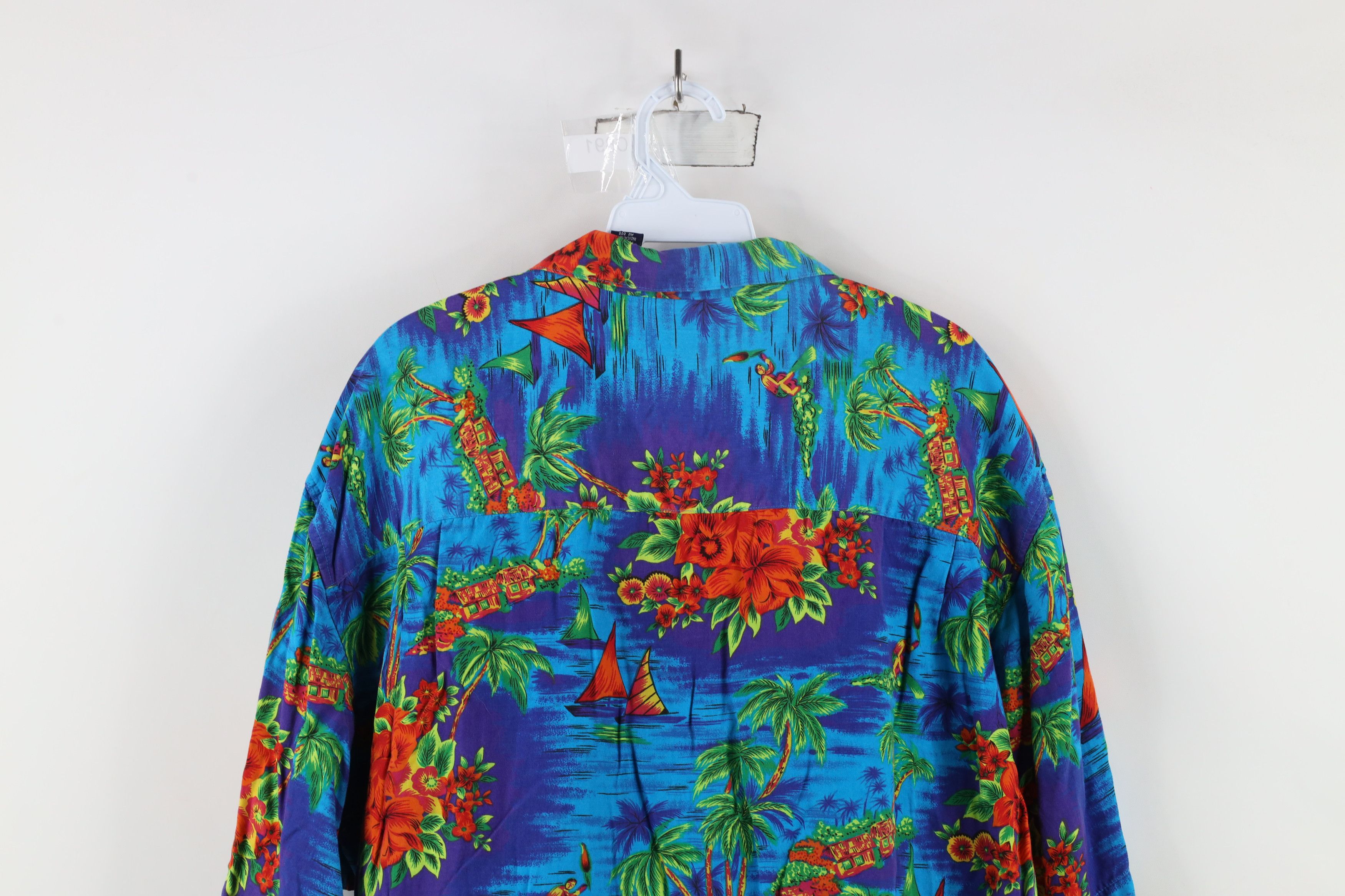 Gap × Vintage Vintage 90s Gap Collar Hawaiian Flower Collared Button Shirt Size US L / EU 52-54 / 3 - 9 Thumbnail