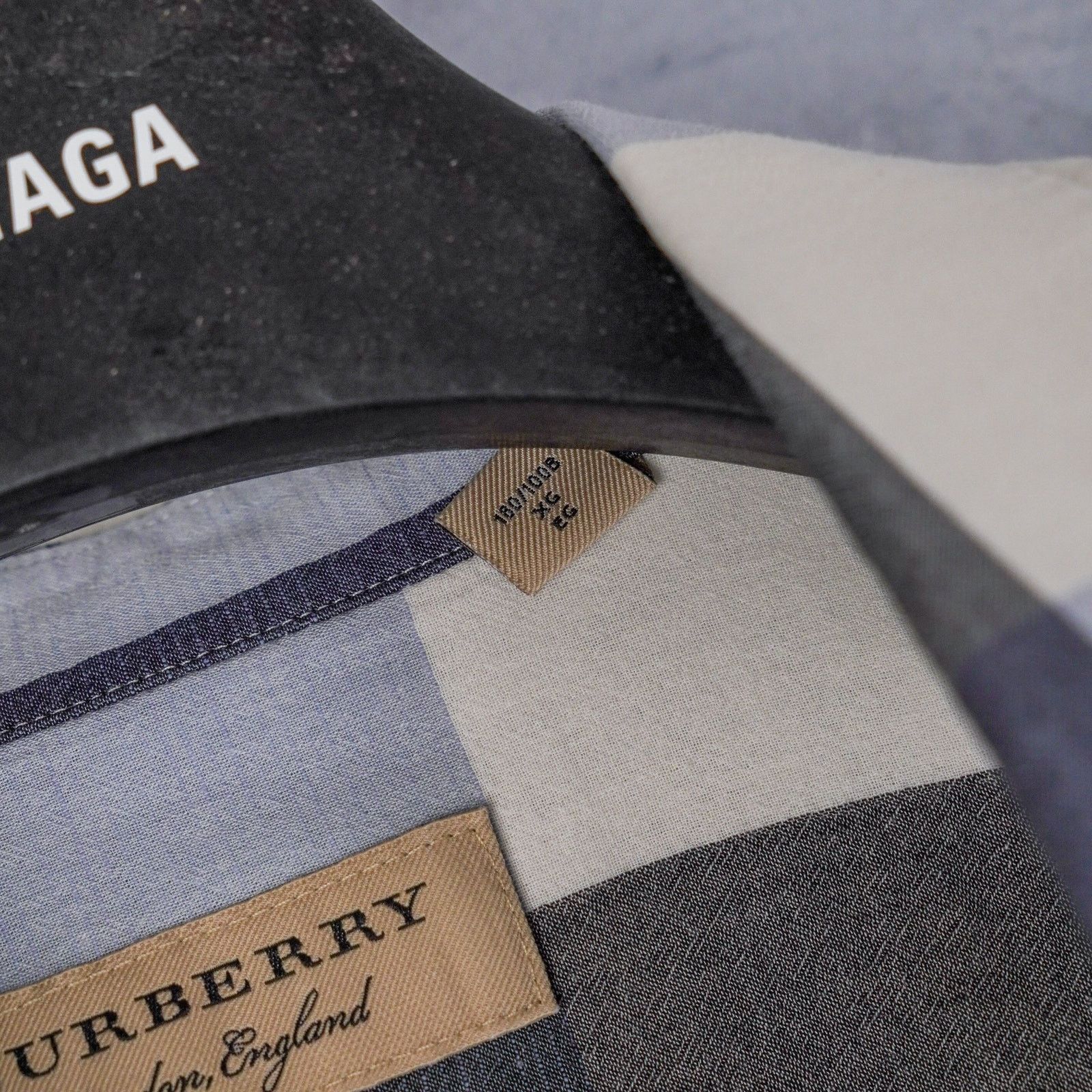 Burberry Burberry london check pattern blue embroidered logo shirt Size US XL / EU 56 / 4 - 8 Thumbnail