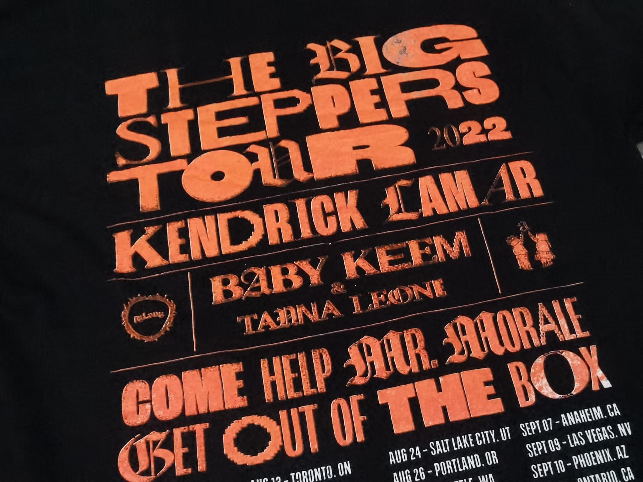 Fruit Of The Loom × Rap Tees The Big Steppers tour Kendrick Lamar S 3436 Size US S / EU 44-46 / 1 - 6 Thumbnail