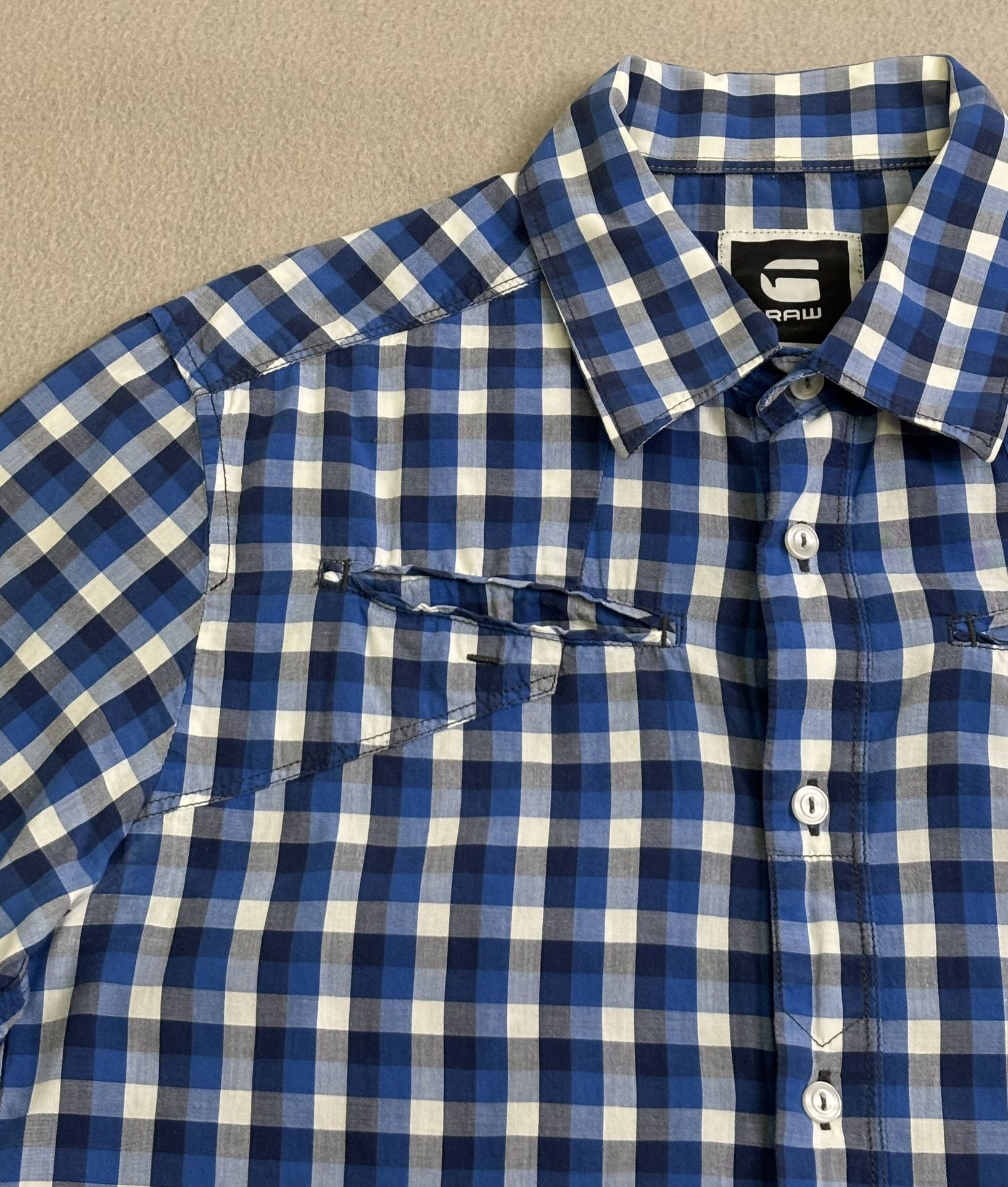 G-Star G Star Raw Shirt Medium blue white check Size US M / EU 48-50 / 2 - 6 Thumbnail