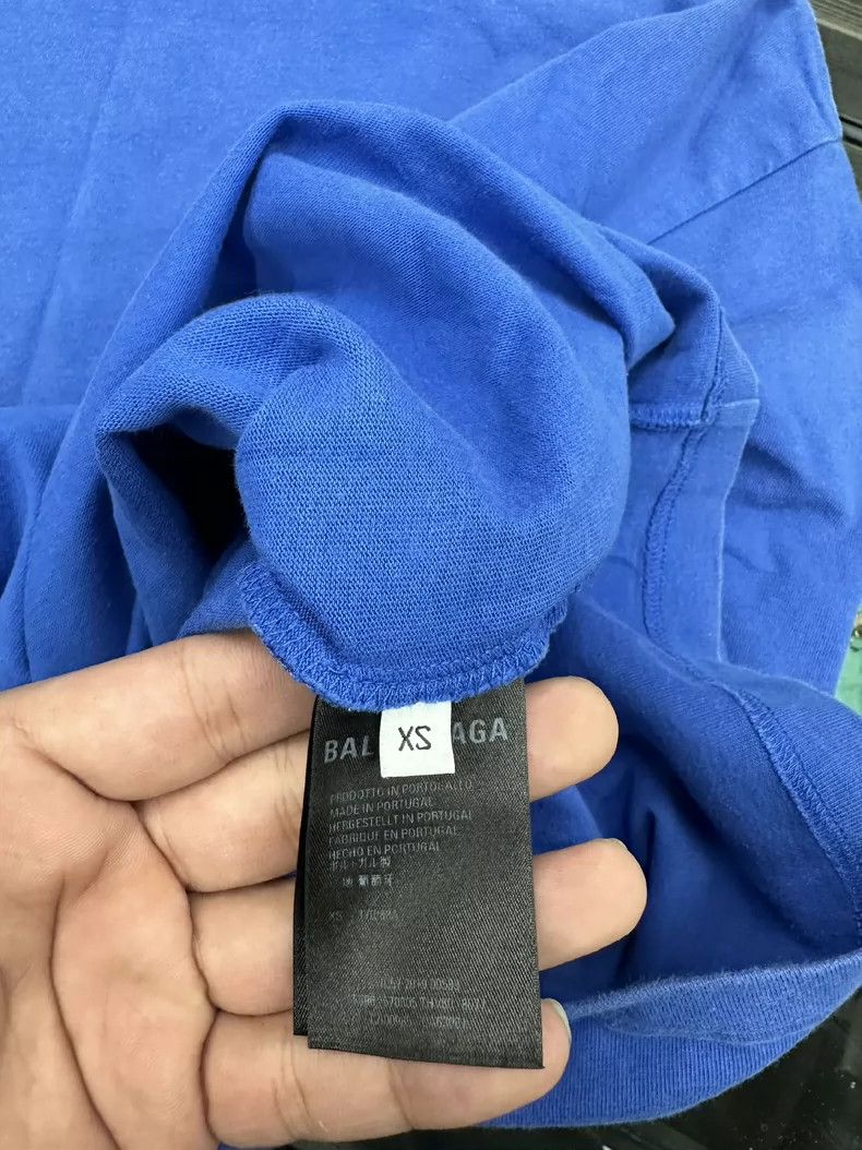 Balenciaga Balenciaga Short-sleeved shirt with logo on the back in bl Size US XS / EU 42 / 0 - 4 Thumbnail