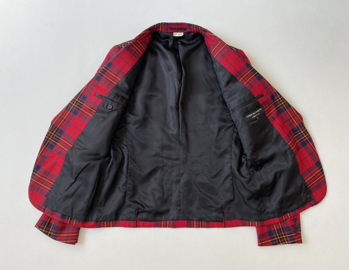 Comme des Garcons Homme Plus A/W 14 Oversized Lapel Tartan Wool Blazer Size 38R - 9 Thumbnail