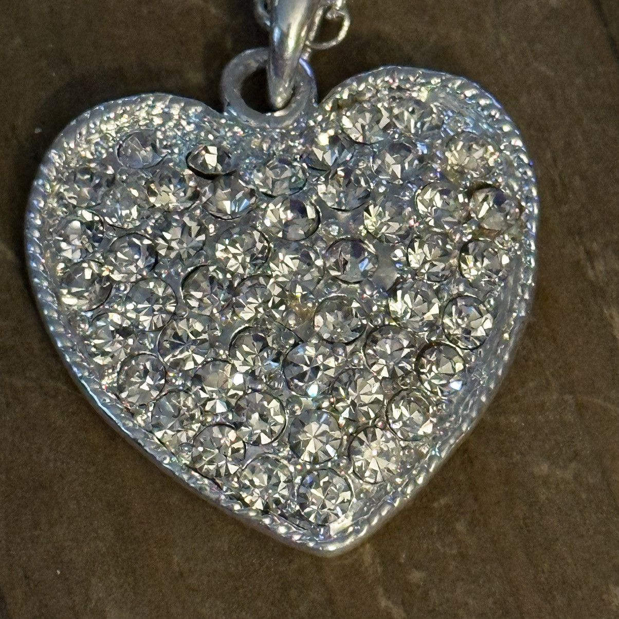 Other Paved rhinestone heart pendant necklace Size ONE SIZE - 3 Thumbnail