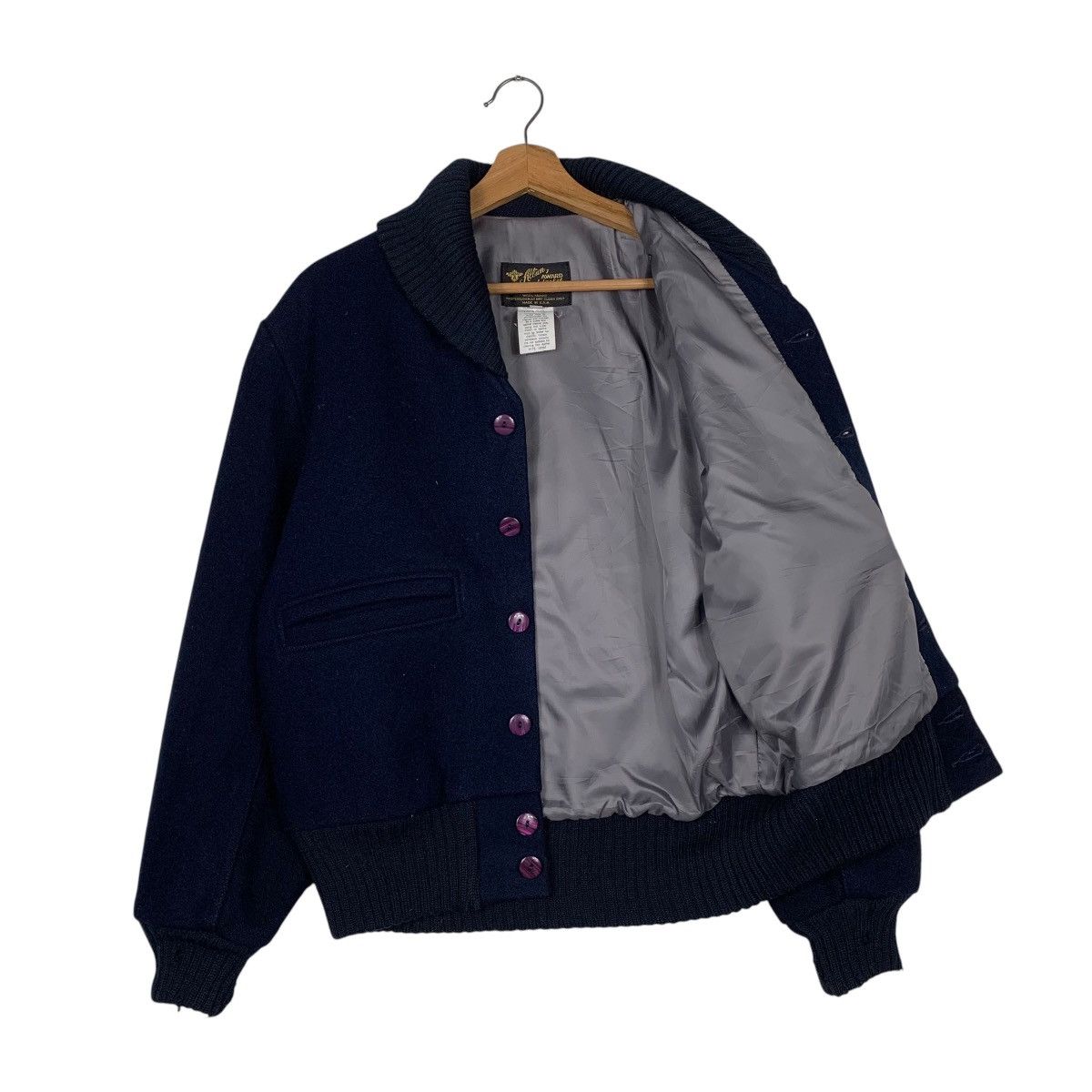 Vintage Vintage Made In USA Albion Knitting Mills Bomber Jacket Size US S / EU 44-46 / 1 - 9 Thumbnail