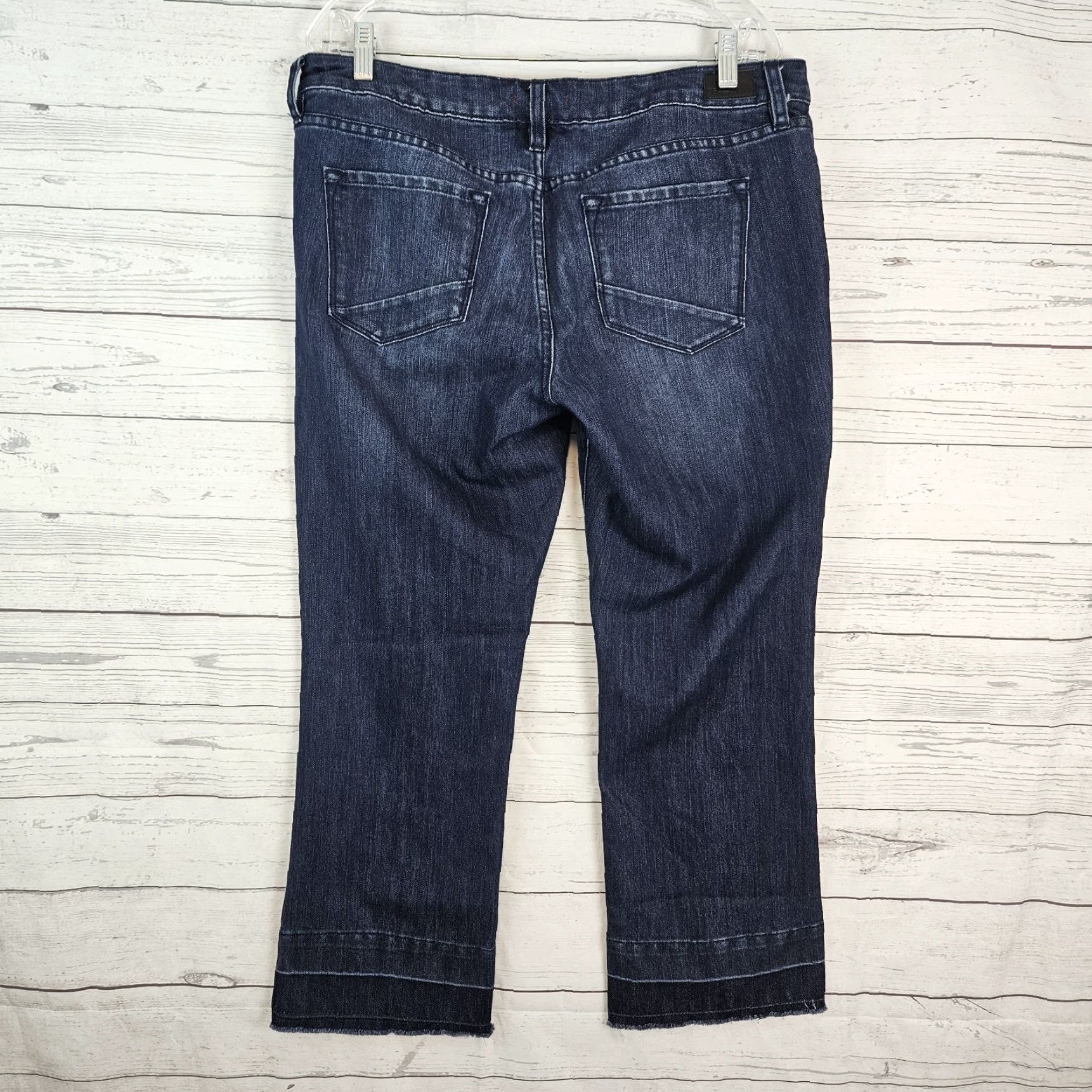 Vintage Dear John Karlie Cropped Jeans Sz 30 Blue Mid Rise Raw Hem Womens Size 30" / US 8 / IT 44 - 3 Thumbnail