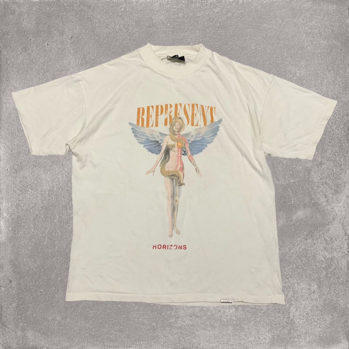 Represent Clo. Represent Small Reborn Horizons Flat White Tee Size US S / EU 44-46 / 1 - 1 Thumbnail