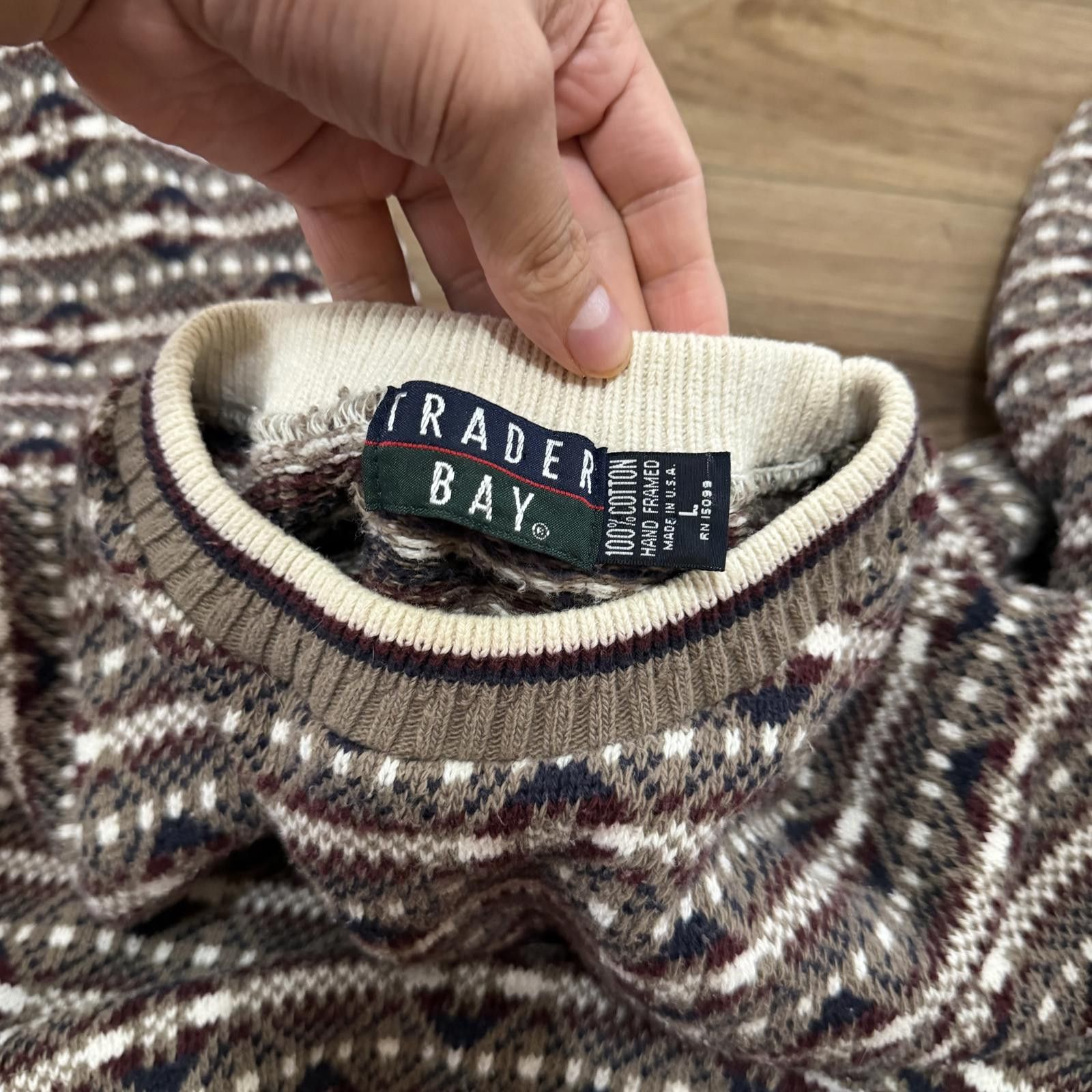 Trader Bay Vintage 90s Trader Bay Striped Knit Sweater Size US L / EU 52-54 / 3 - 5 Thumbnail