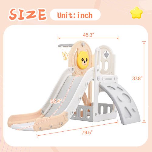Designer × Homemade Toddler Climber and Slide Set 4 in 1, Kids Playground Climbe Size US L / EU 52-54 / 3 - 7 Thumbnail