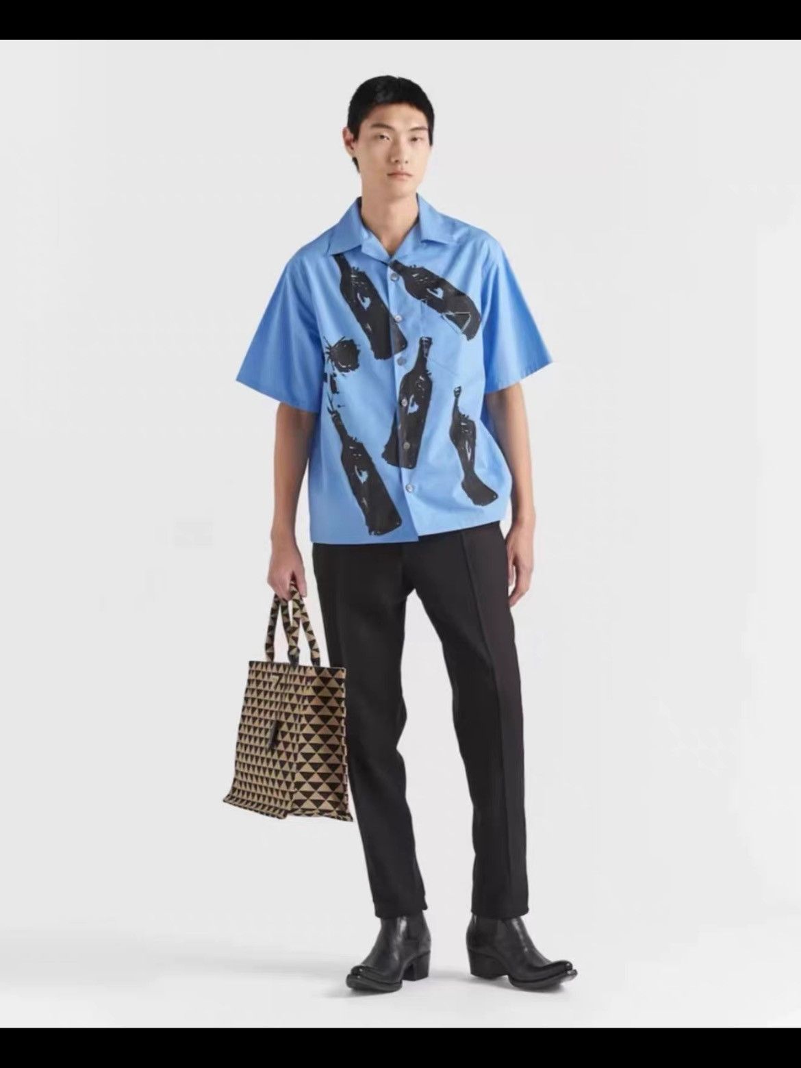 Raf Simons Prada by Raf Simons 22SS Runway Bottle Print S/S Shirt Size US L / EU 52-54 / 3 - 7 Thumbnail