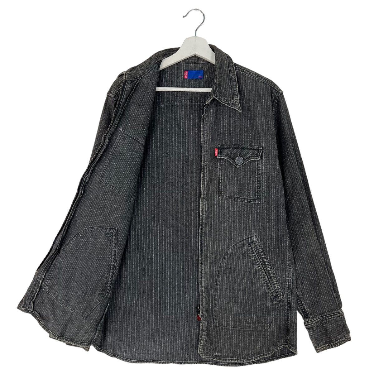 Levi's × Levi's Vintage Clothing 🔥 LEVIS MOVIN ON HIKORY PINSTRIPE ZIPPER JACKET Size US L / EU 52-54 / 3 - 6 Thumbnail