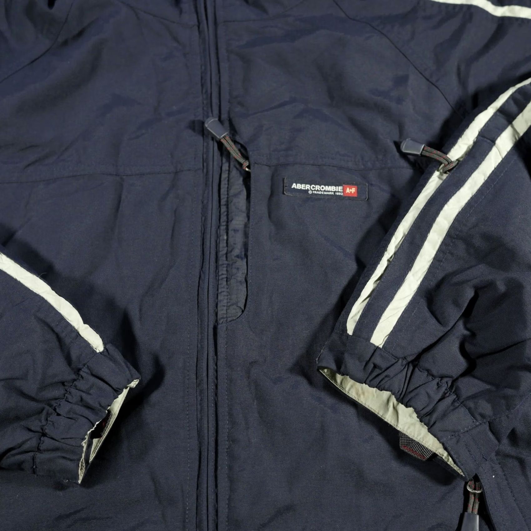 Abercrombie & Fitch Abercrombie Fitch Jacket Mens XL Blue Coat Water Resistant Fleece Lined Y2k Size US L / EU 52-54 / 3 - 4 Thumbnail