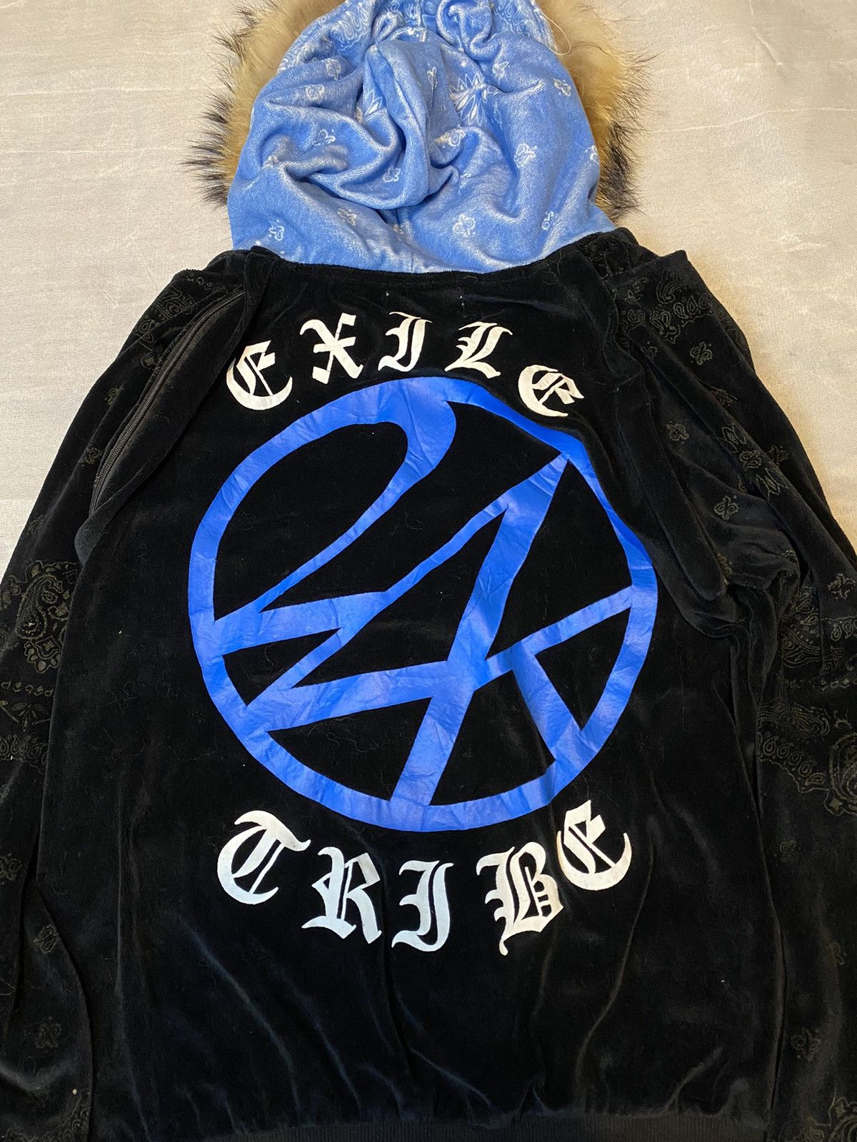 If Six Was Nine × Japanese Brand × Le Grande Bleu (L.G.B.) velvet fur hoodie 24karats japan Size US S / EU 44-46 / 1 - 7 Thumbnail
