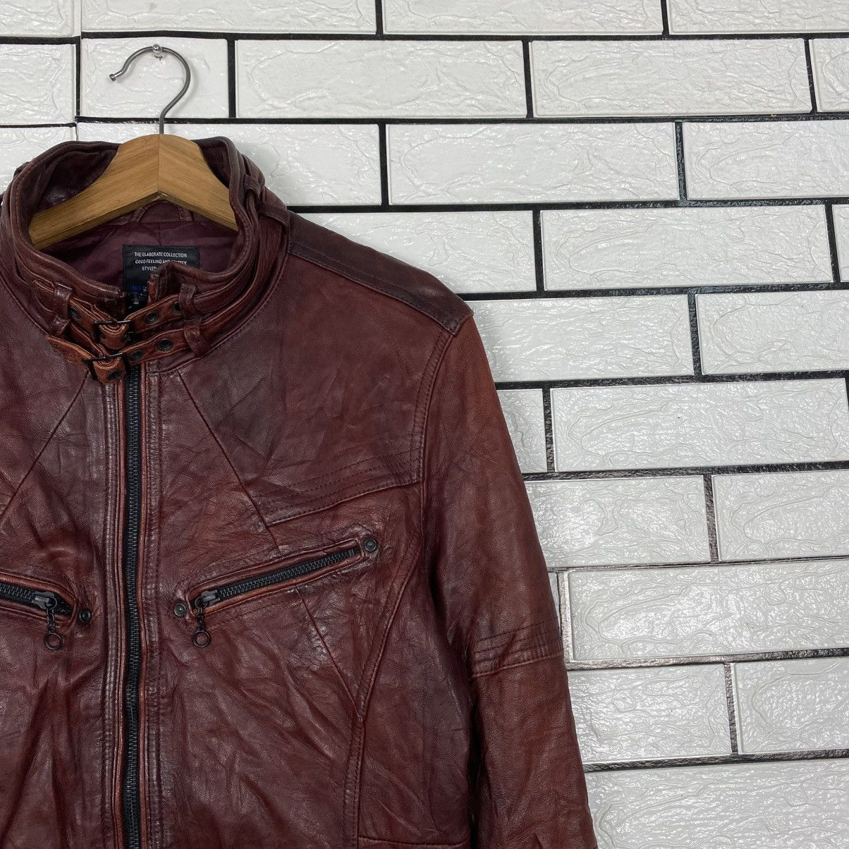 Japanese Brand 🔥VINTAGE SOFT LEATHER JACKET BIKER NICOLE CLUB ISSEY MIYAKE Size US S / EU 44-46 / 1 - 5 Thumbnail