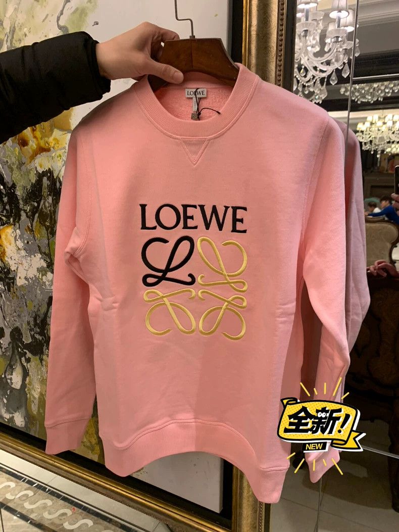 Loewe LOEWE Pink embroidered letter logo hoodie Size XS / US 0-2 / IT 36-38 - 1 Thumbnail