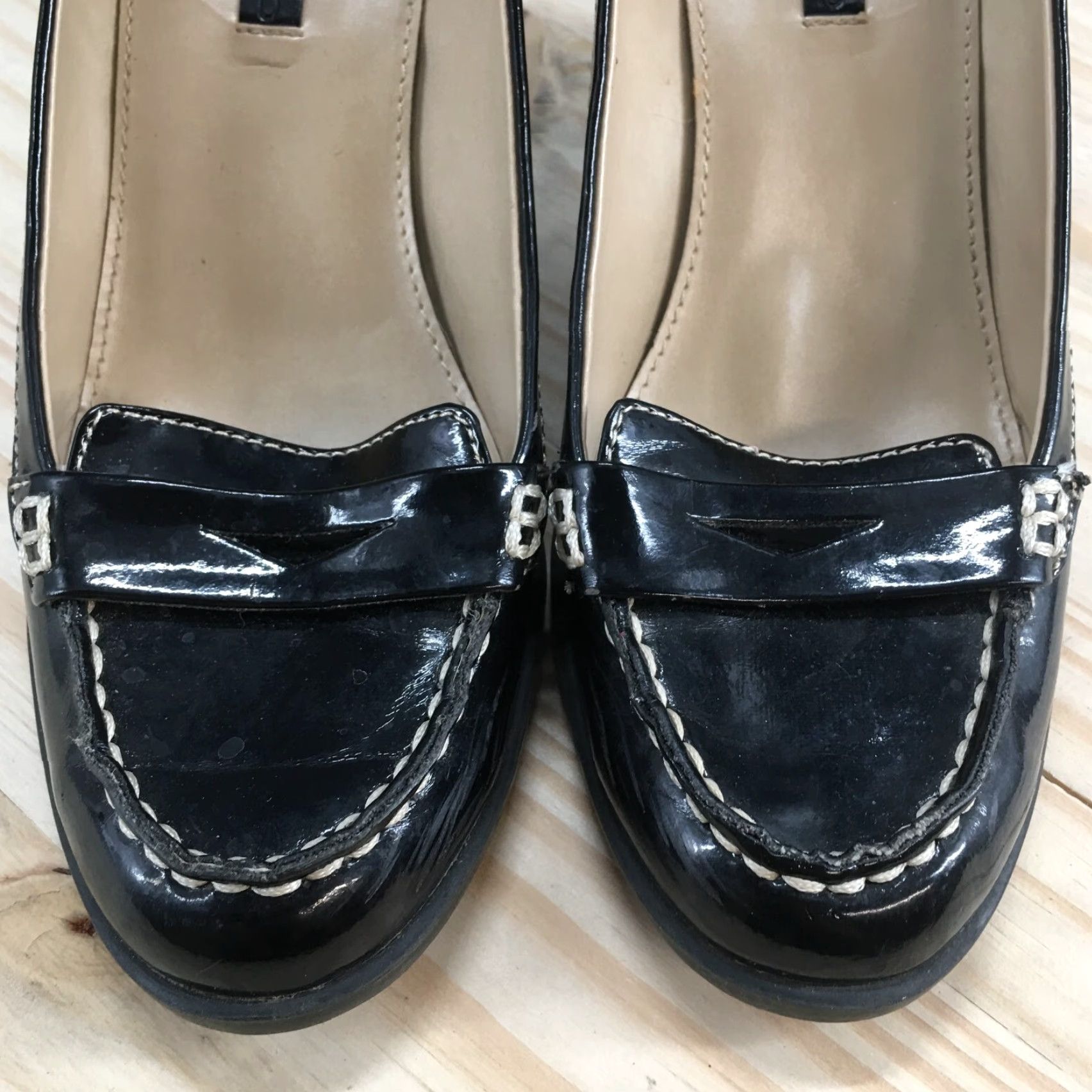 Vintage Bandolino Shoes Womens 7.5 M Dress Pump High Heels Slip On Black Faux Leather - Pump, Bandolino, Shoes, Womens, 7.5 M, Black, Faux Leather, High Heel Size M / US 6-8 / IT 42-44 - 7 Thumbnail