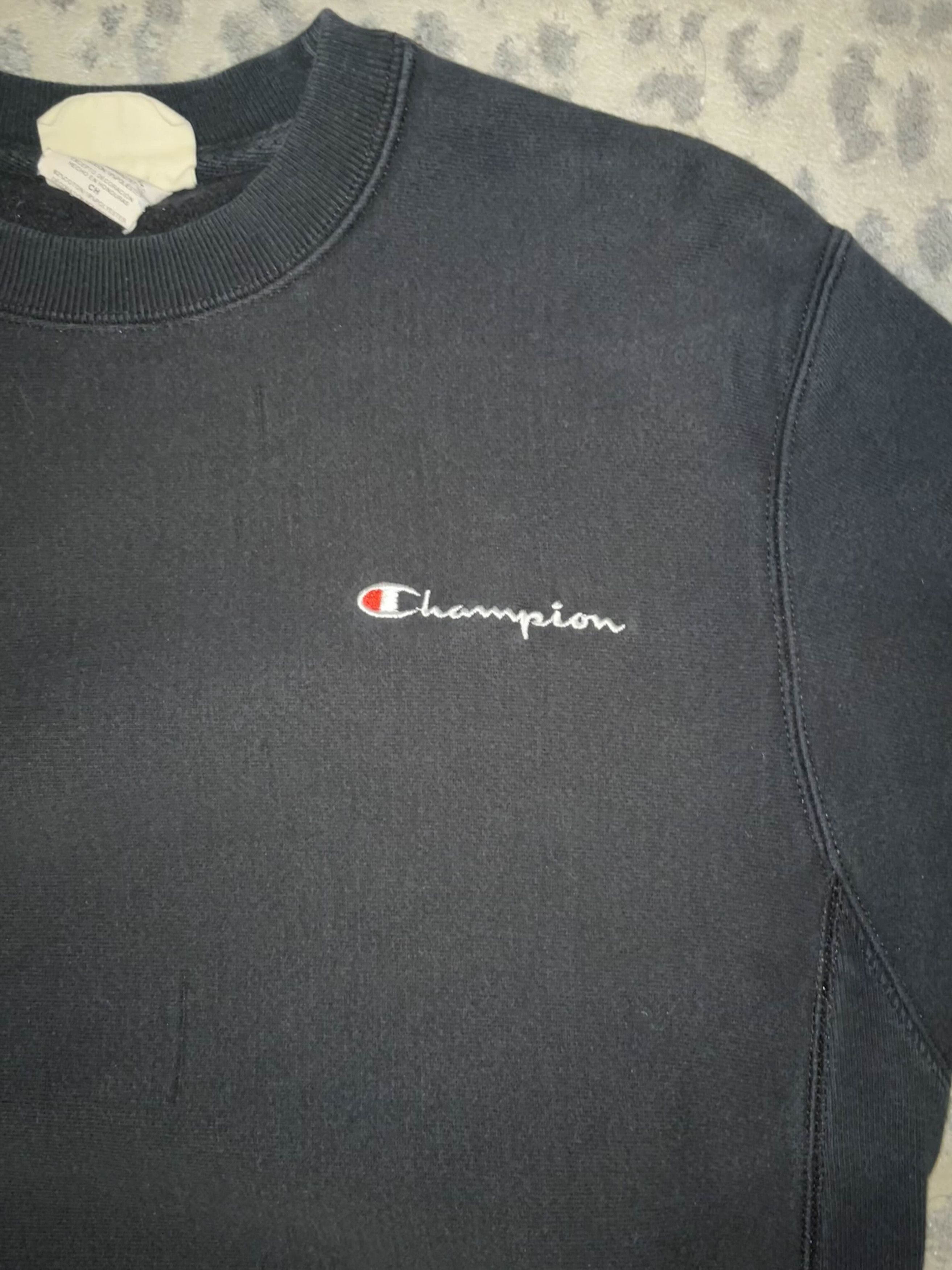 Champion Black Champion Reverse Weave Sweatshirt Size US S / EU 44-46 / 1 - 1 Thumbnail