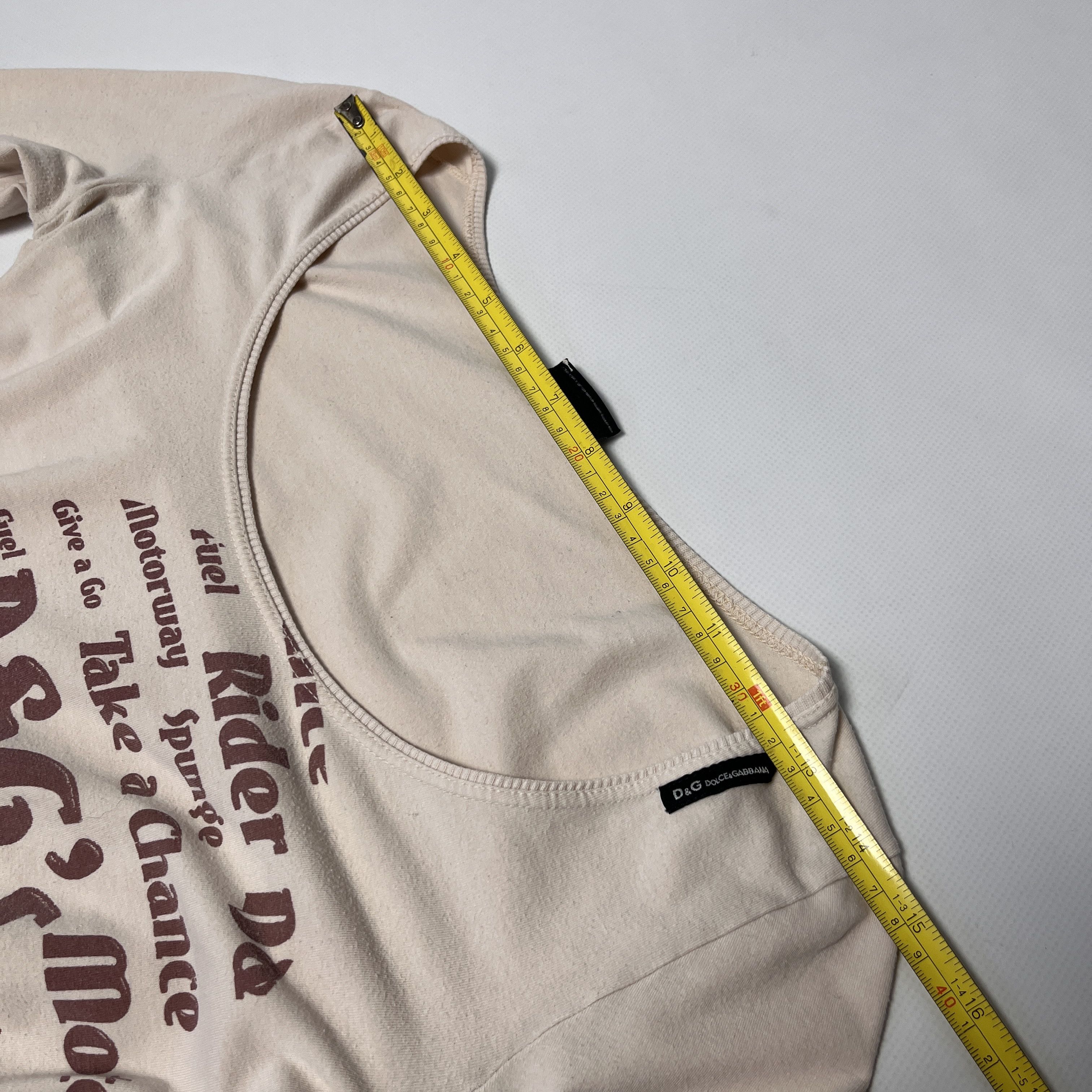 Dolce & Gabbana Dolce Gabbana DG Vintage Y2K Big Logo Beige Blouse T Shirt M Size M / US 6-8 / IT 42-44 - 22 Thumbnail