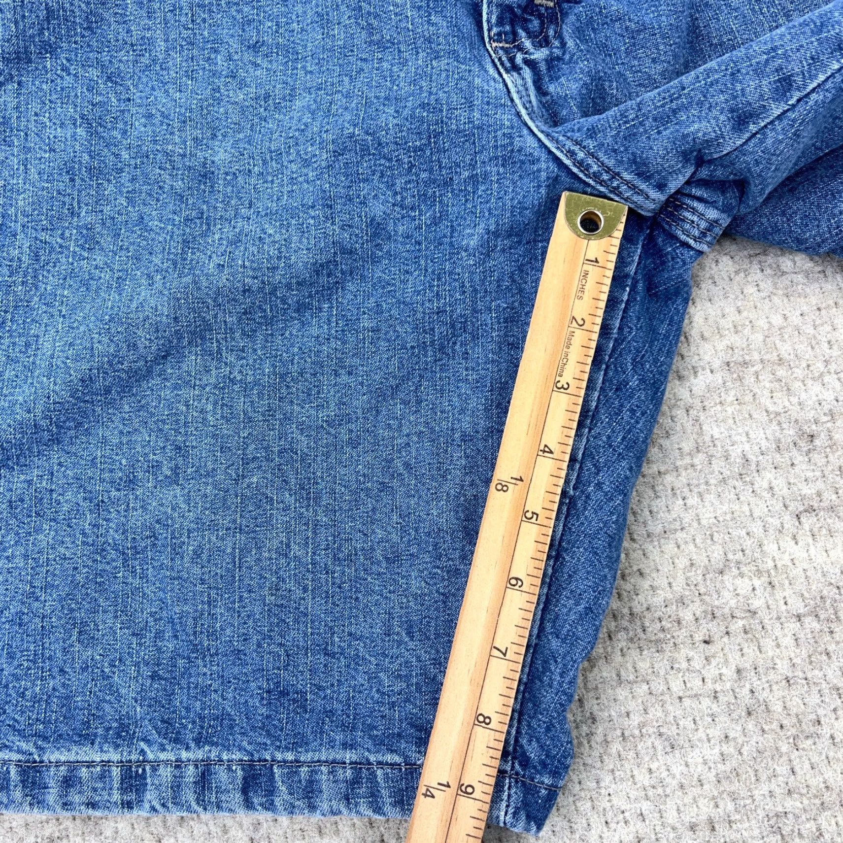 Wrangler VINTAGE Wrangler Shorts Men 36 Bermuda Denim 5-Pocket Relaxed Fit Blue Baggy Workwear 90s Grunge Hip Hop Rockabilly Classic 36 Mens Size US 36 / EU 52 - 7 Thumbnail