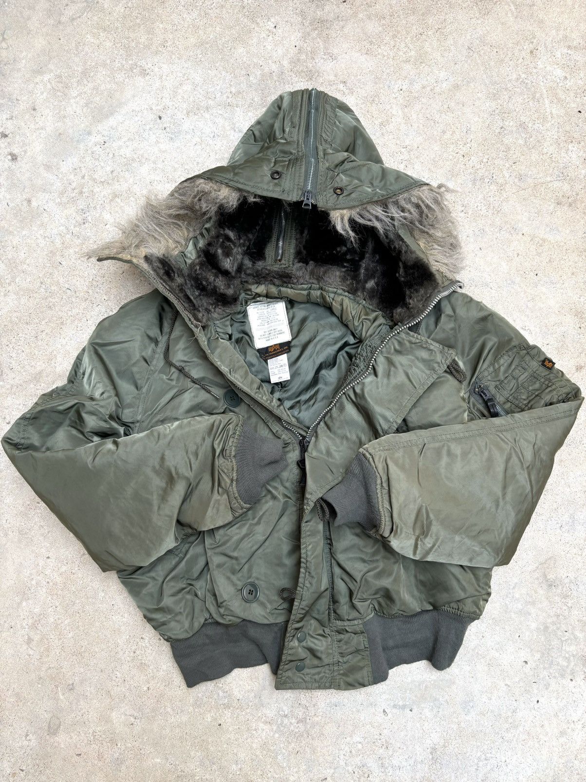Alpha Industries Vintage N-2B ALPHA Fur Bomber Jacket Green Size US L / EU 52-54 / 3 - 11 Thumbnail