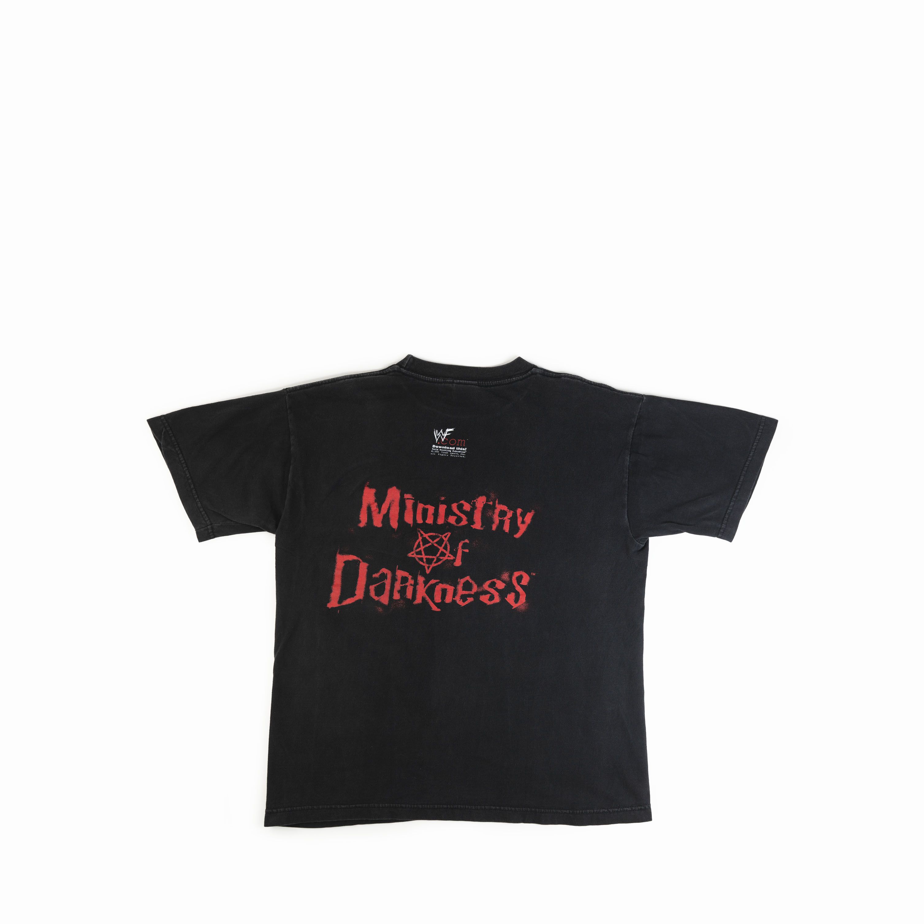 Vintage Vintage 1998 WWF The Undertaker Ministry Darkness Tee Shirt Size US L / EU 52-54 / 3 - 2 Thumbnail