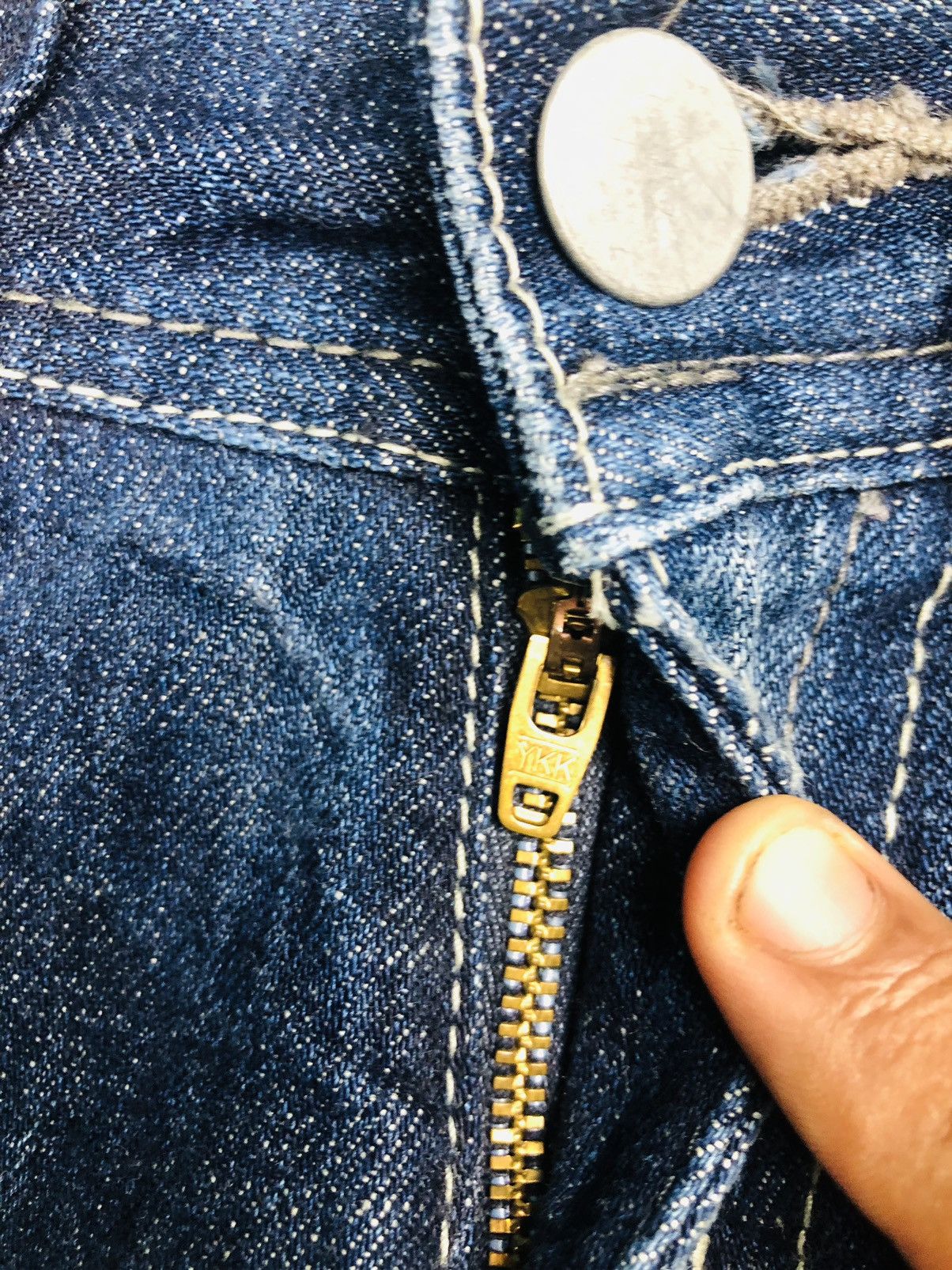 If Six Was Nine Varosh Designer Ripped Jeans with Ankle Zips (40) Size 42" / US 20 - 10 Thumbnail