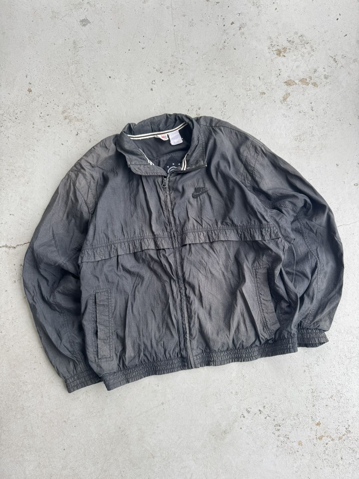 Nike Vintage 90s Nike Supreme Court Faded Black Windbreaker Size US XL / EU 56 / 4 - 2 Thumbnail