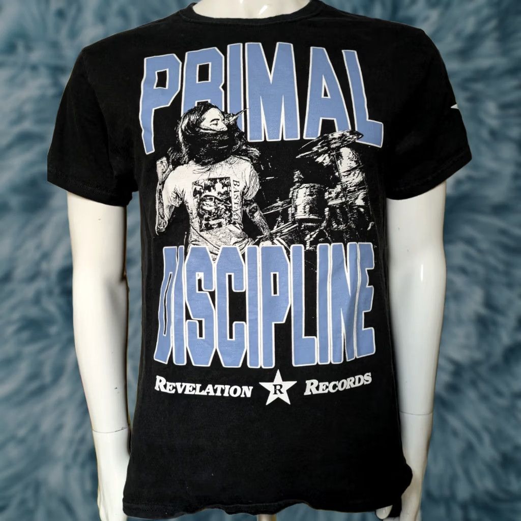 Hanes Primal Rite Primal Discipline T Shirt Hanes 100% Cotton Short Sleeve Crew Neck Black Medium Mens Band Punk Rock 00s Canvas Shirt Size US M / EU 48-50 / 2 - 1 Thumbnail