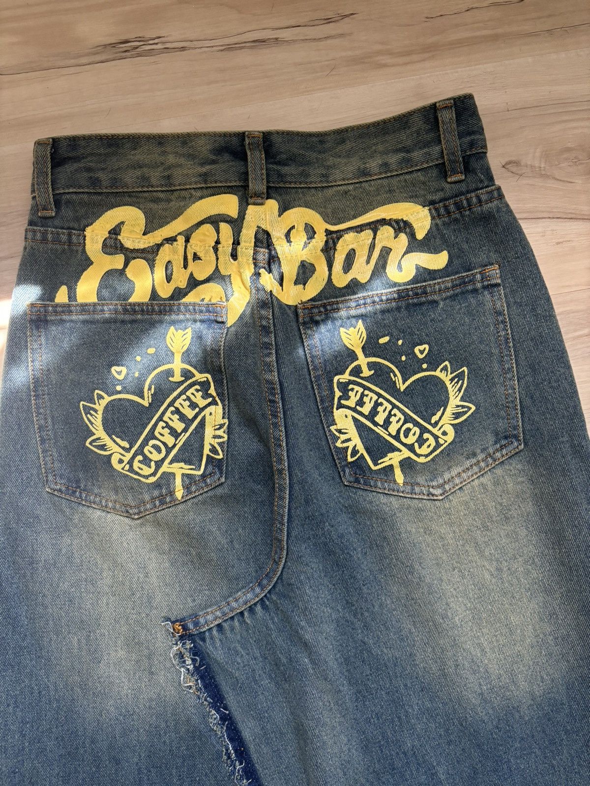Other Reworked Floor-length Denim skirt Size 26" / US 2 / IT 38 - 5 Thumbnail
